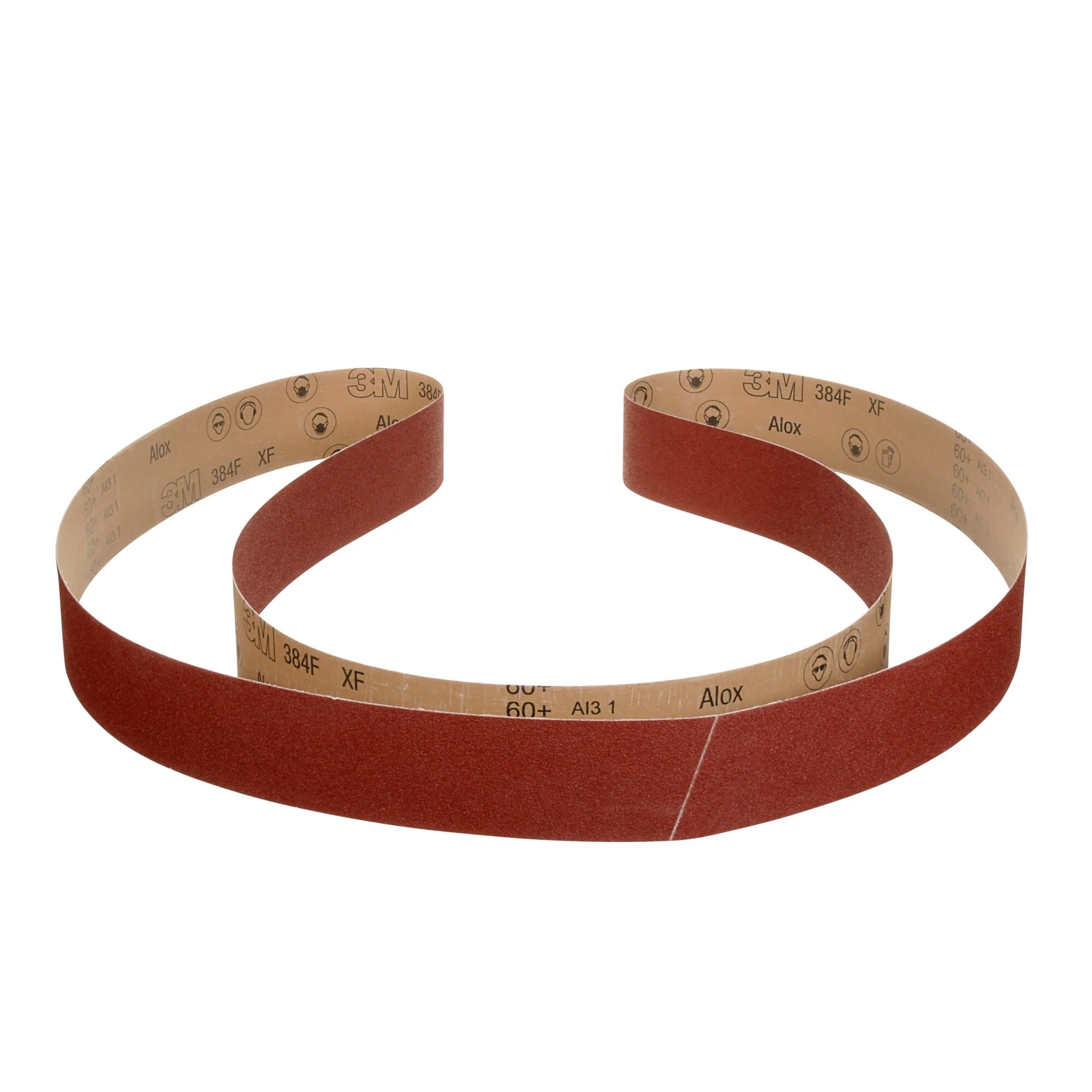 3M Cloth Belt 384F, 80+ XF-weight, 1-1/2 in x 60 in, Film-lok,Single-flex