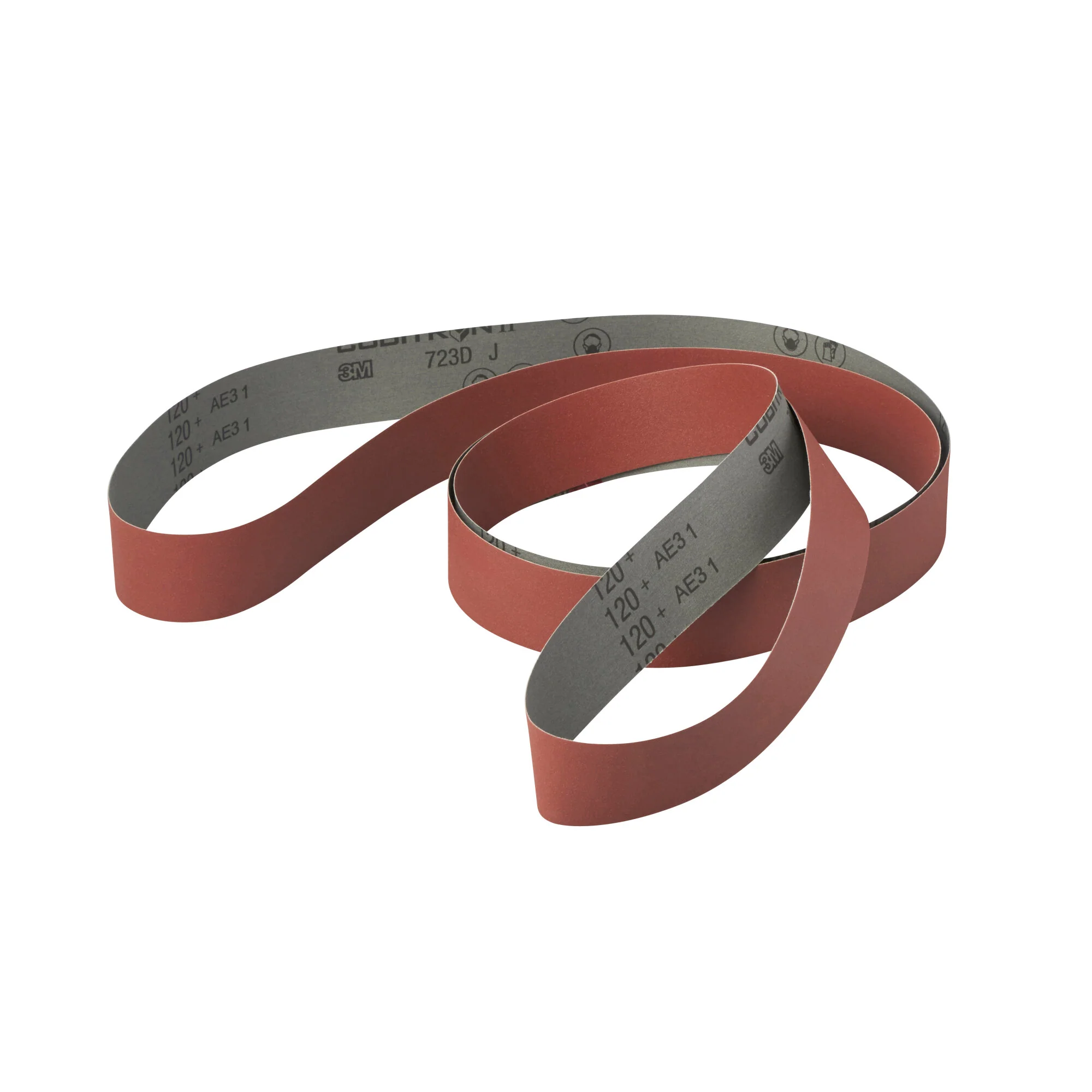 3M Cubitron ll Cloth Belt 723D, 100+ J-weight, 2 in x 132 in,Film-lok, Full-flex