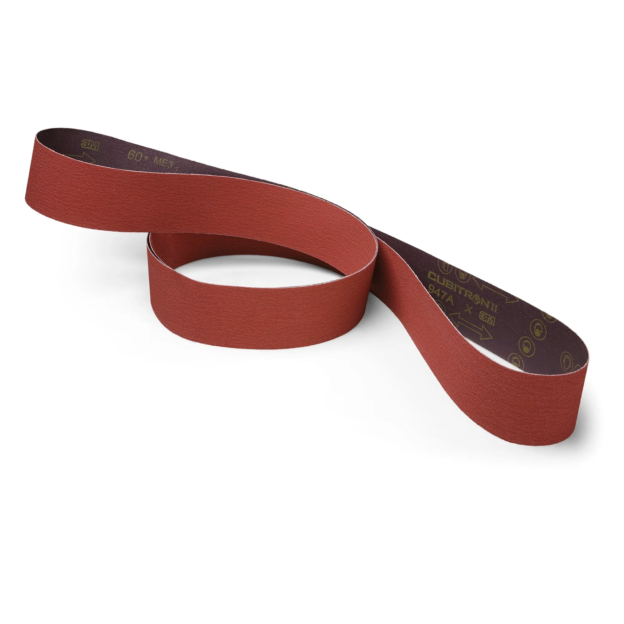 3M Cubitron ll Cloth Belt 947A, 60+ X-weight, 3 in x 132 in, Film-lok,Full-flex