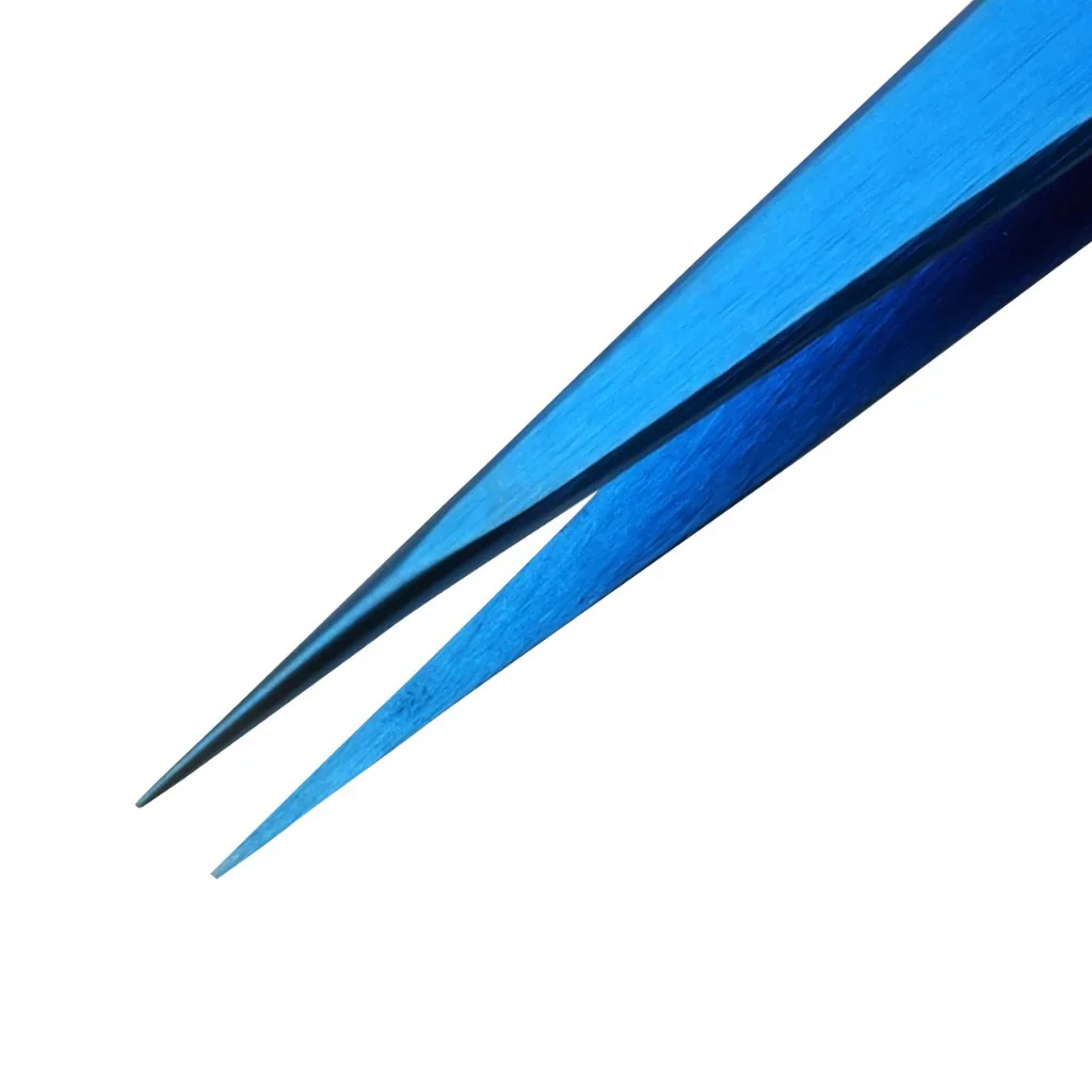 Aven Tools 18056TTB Titanium Blue Tweezers, Pattern #3C - Image 2