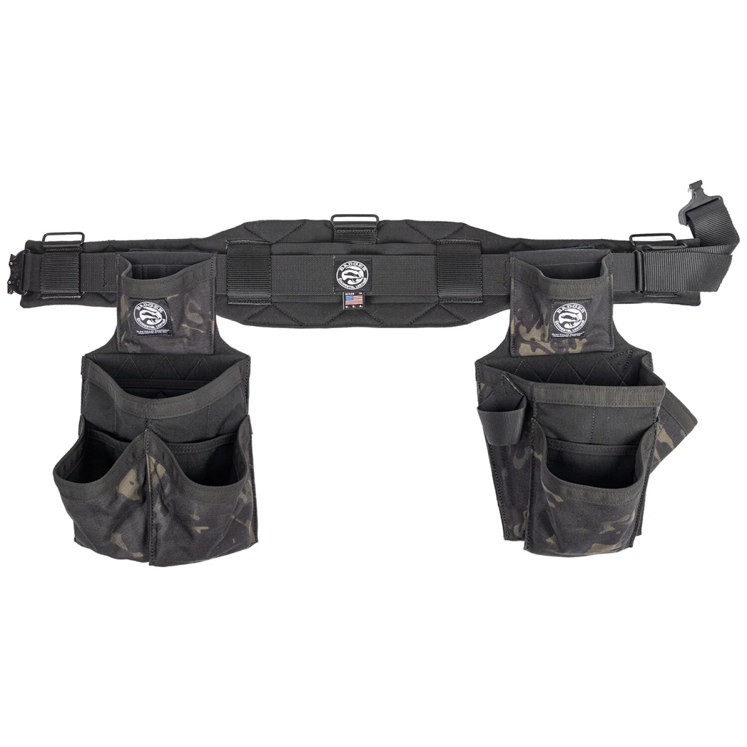 Badger 461061 XL Side-by-Side Carpenter Black Camo Belt - X-Large