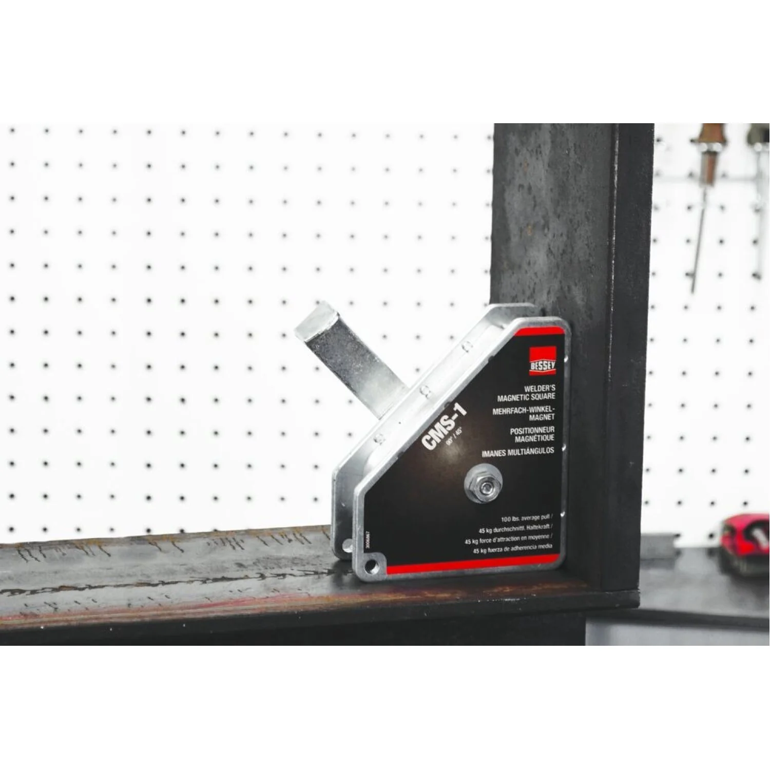 Bessey CMS-1 Magnet, Magnetic Square, 90/45 degree, 100 lb pull - Image 3