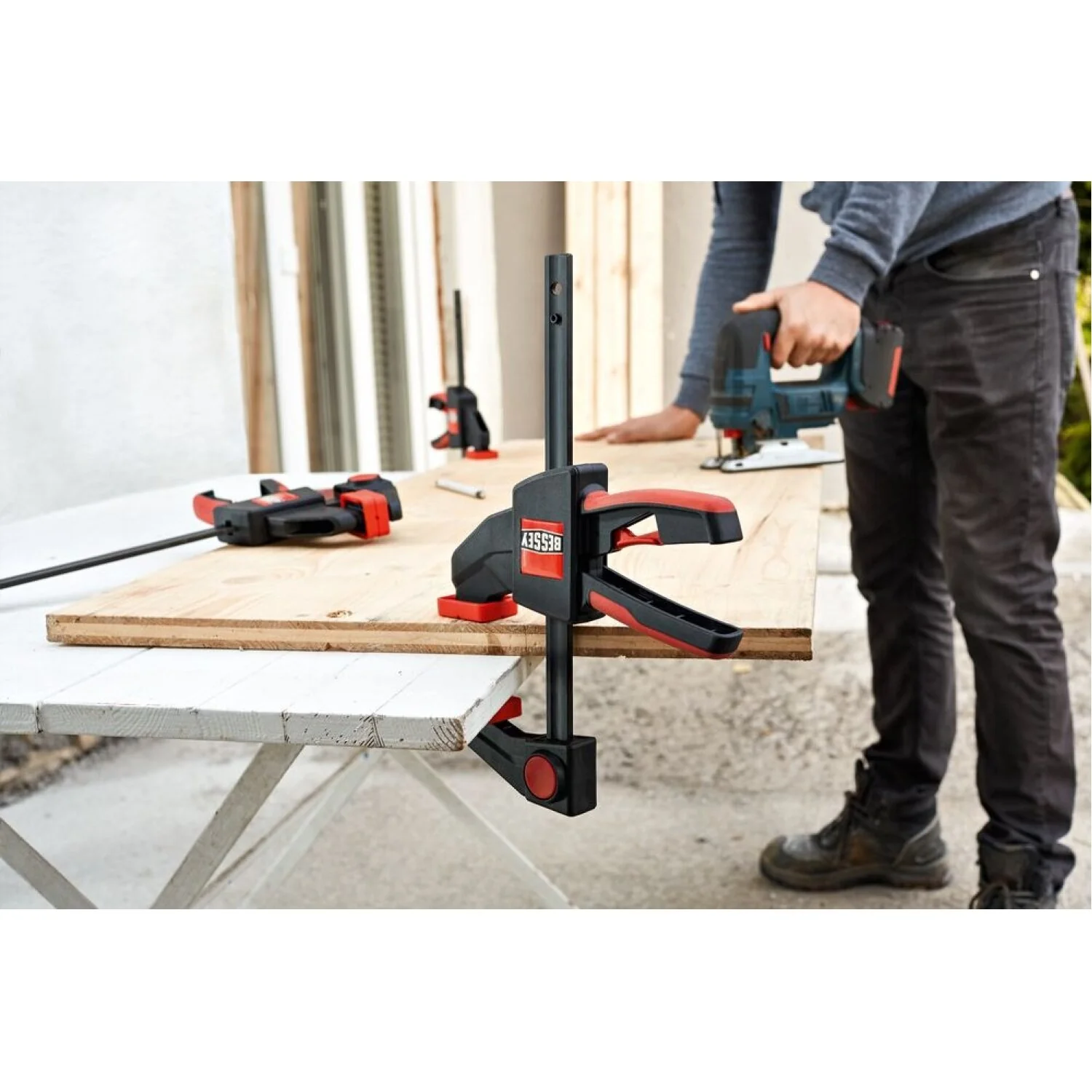 Bessey EHKXL12 Extra Large trigger clamp, 600 lb, 12" x 3-5/8" - Image 7