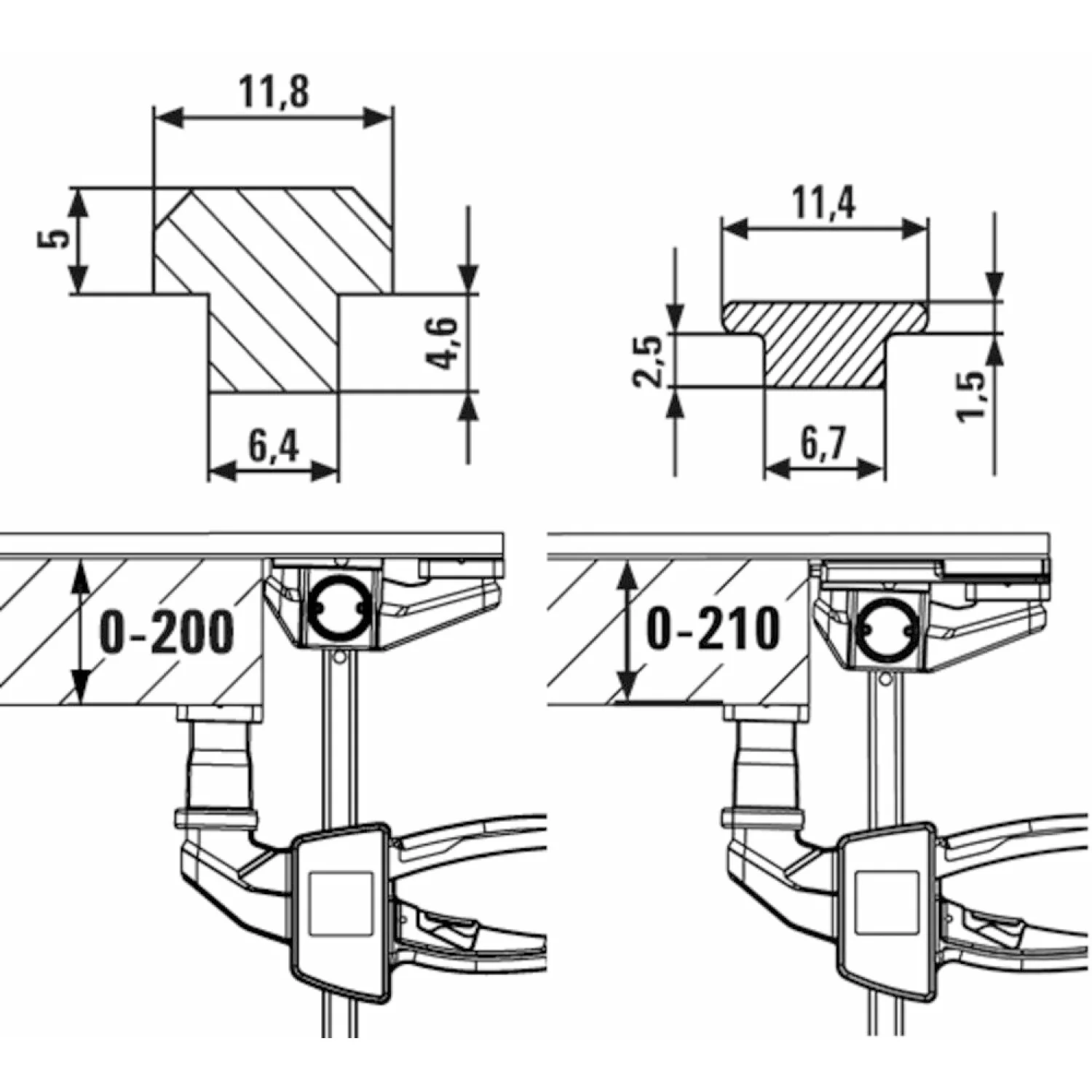 Bessey EZR-SET One hand track clamp set (2pcs) - Image 3