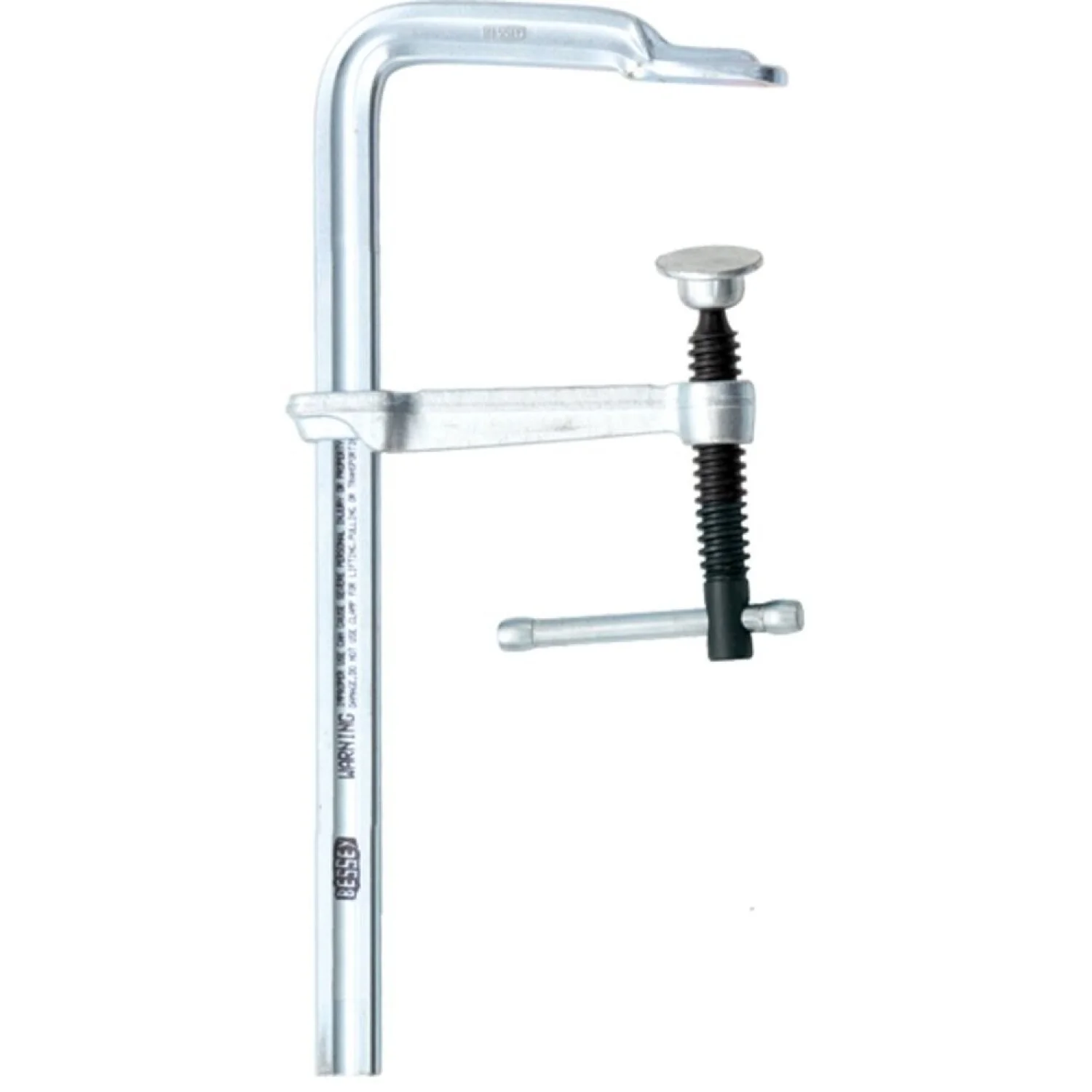 Bessey MMS-8 Clamp, welding, F-style, crimped on swivel pad, 8 In. x 2.25 In., 400 lb