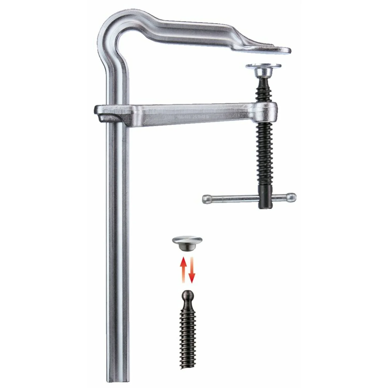 Bessey RSC-24 Clamp, anti-vibration, Omega bend style, 24 In. x 4.75 In., 1100 lb