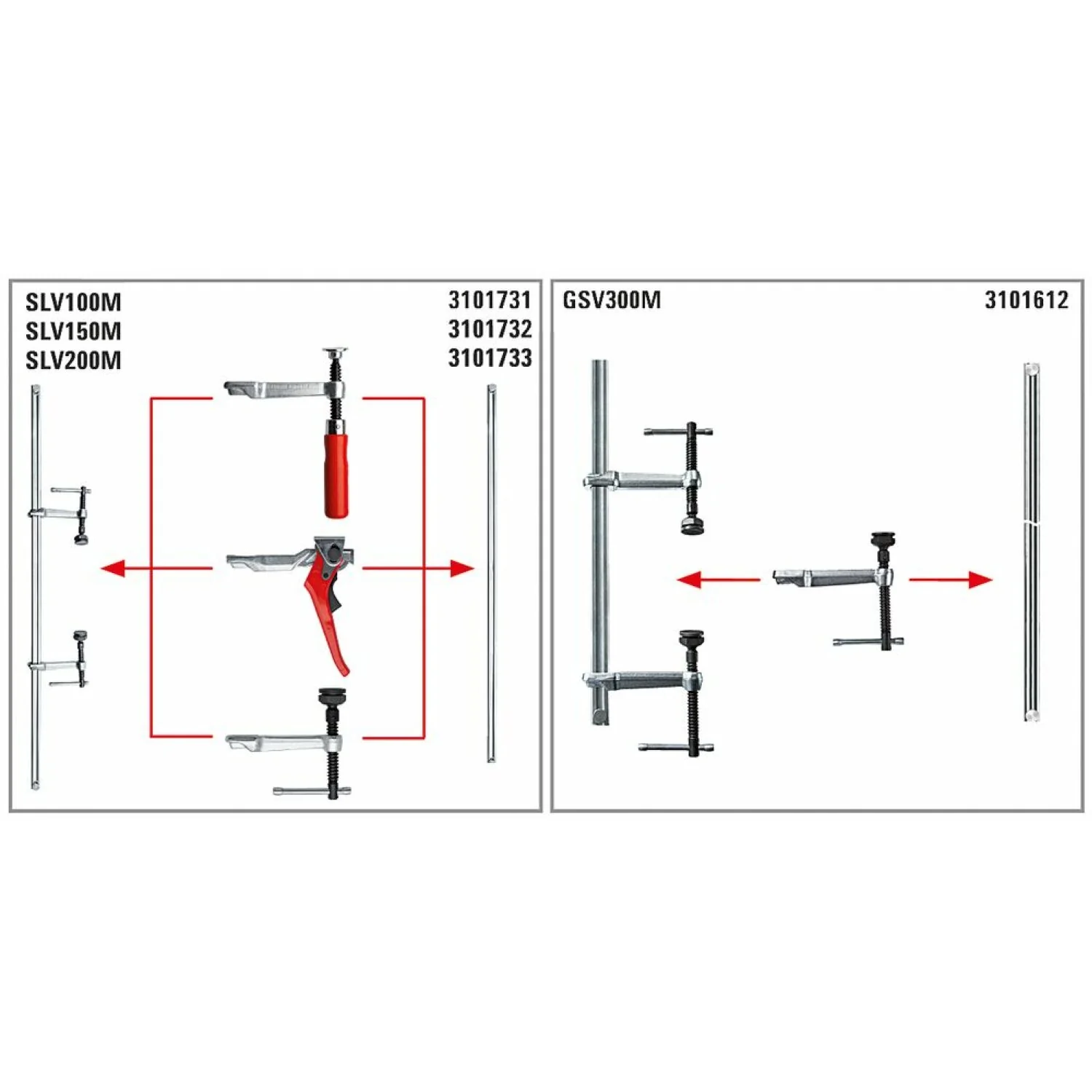 Bessey SLV100M Variable clamp set, 39 x 4.75 IN - Image 10