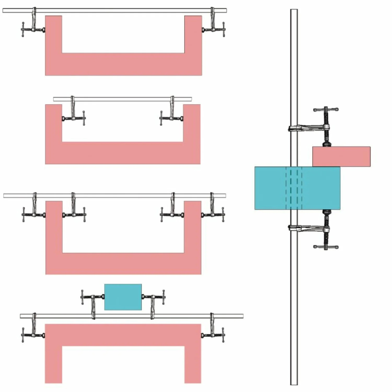 Bessey SLV100M Variable clamp set, 39 x 4.75 IN - Image 7