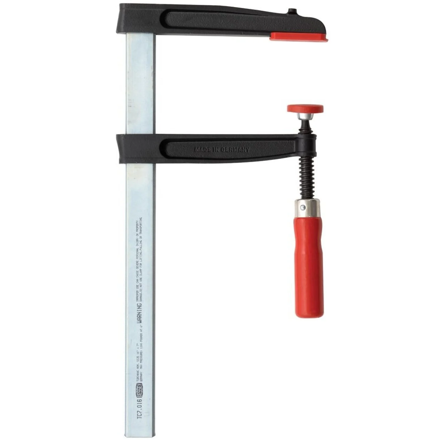 Bessey TC5.512 Clamp, woodworking, F-style, flat rail, 5.5 In. x 12 In. , 1200 lb - Image 6