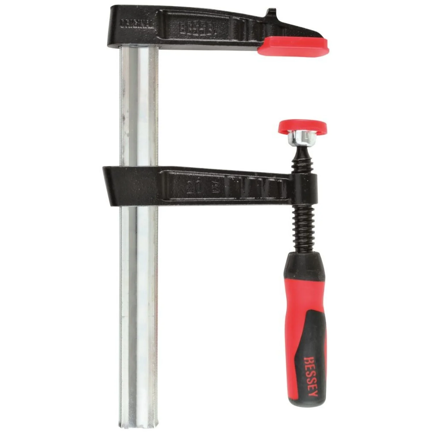 Bessey TG4.024+2K Clamp, woodworking, F-style, 2K handle, replaceable pads, 4 In. x 24 In., 880 lb