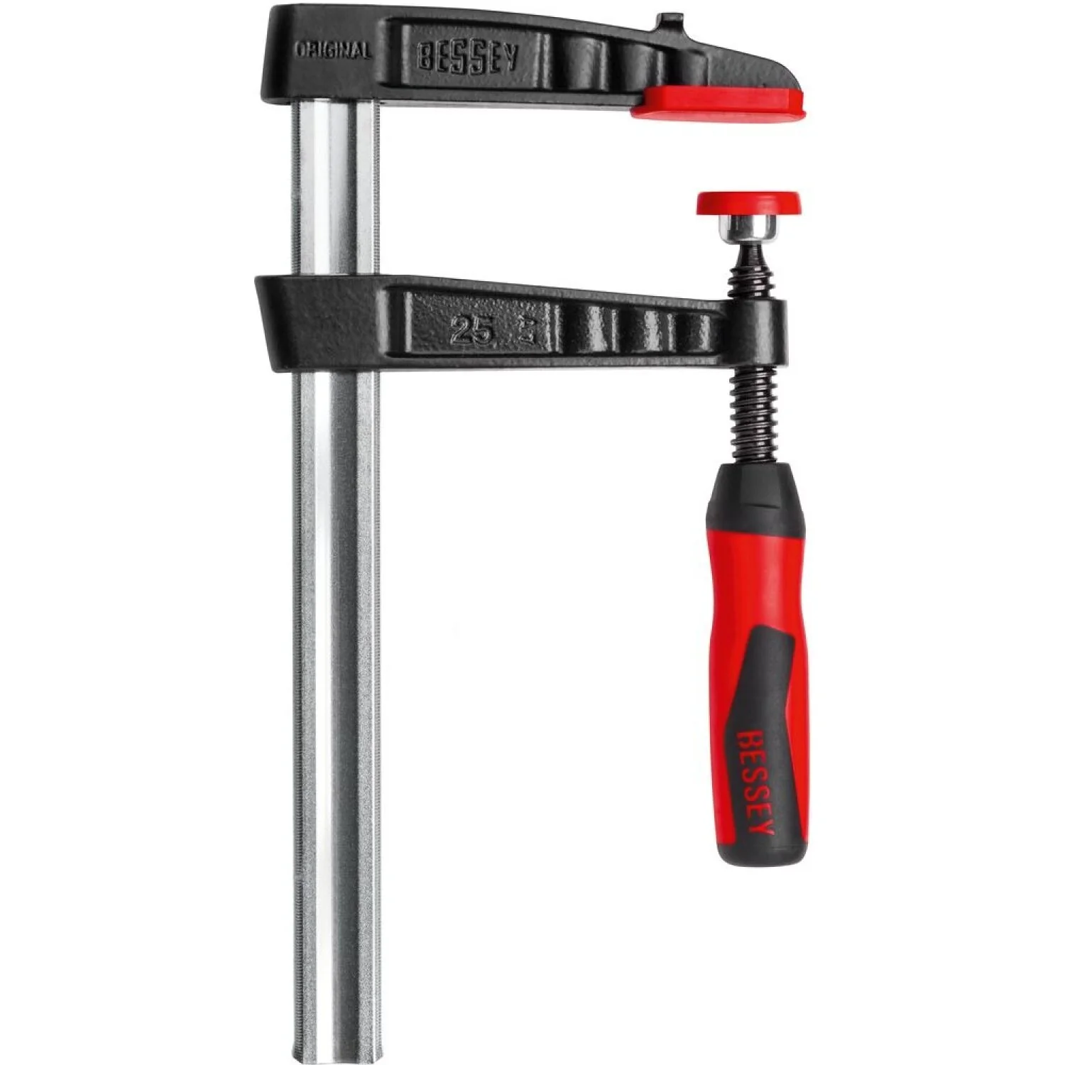 Bessey TG4.512+2K Clamp, woodworking, F-style, 2K handle, replaceable pads, 4.5 In. x 12 In., 1000 lb - Image 2