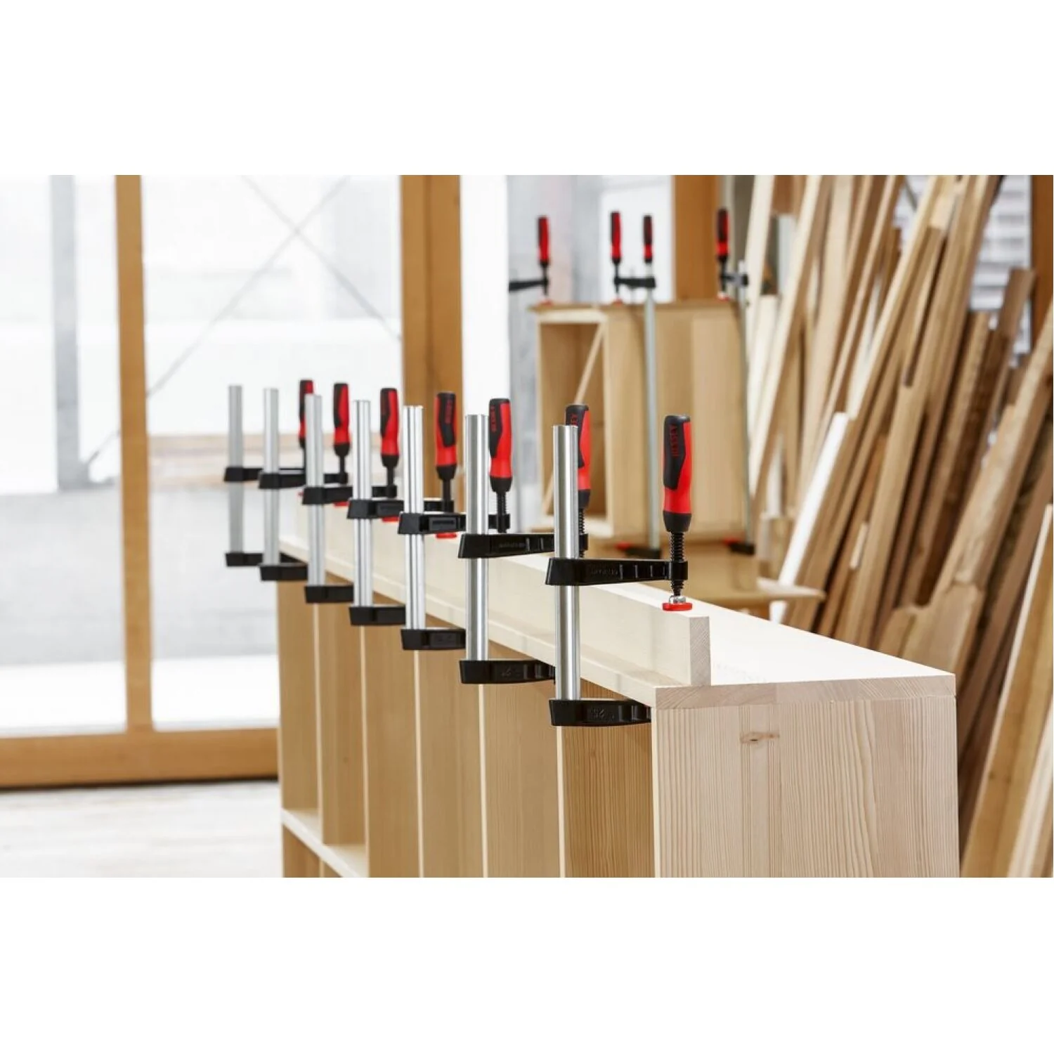 Bessey TG4.540+2K Clamp, woodworking, F-style, 2K handle, replaceable pads, 4.5 In. x 40 In., 1000 lb - Image 12