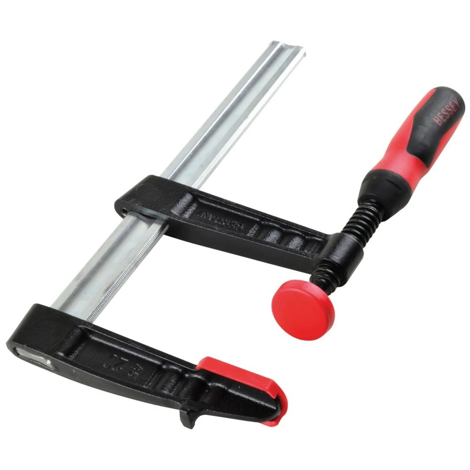 Bessey TGJ2.512+2K Clamp, woodworking, F-style, 2K handle, replaceable pads, 2.5 In. x 12 In., 600 lb - Image 3