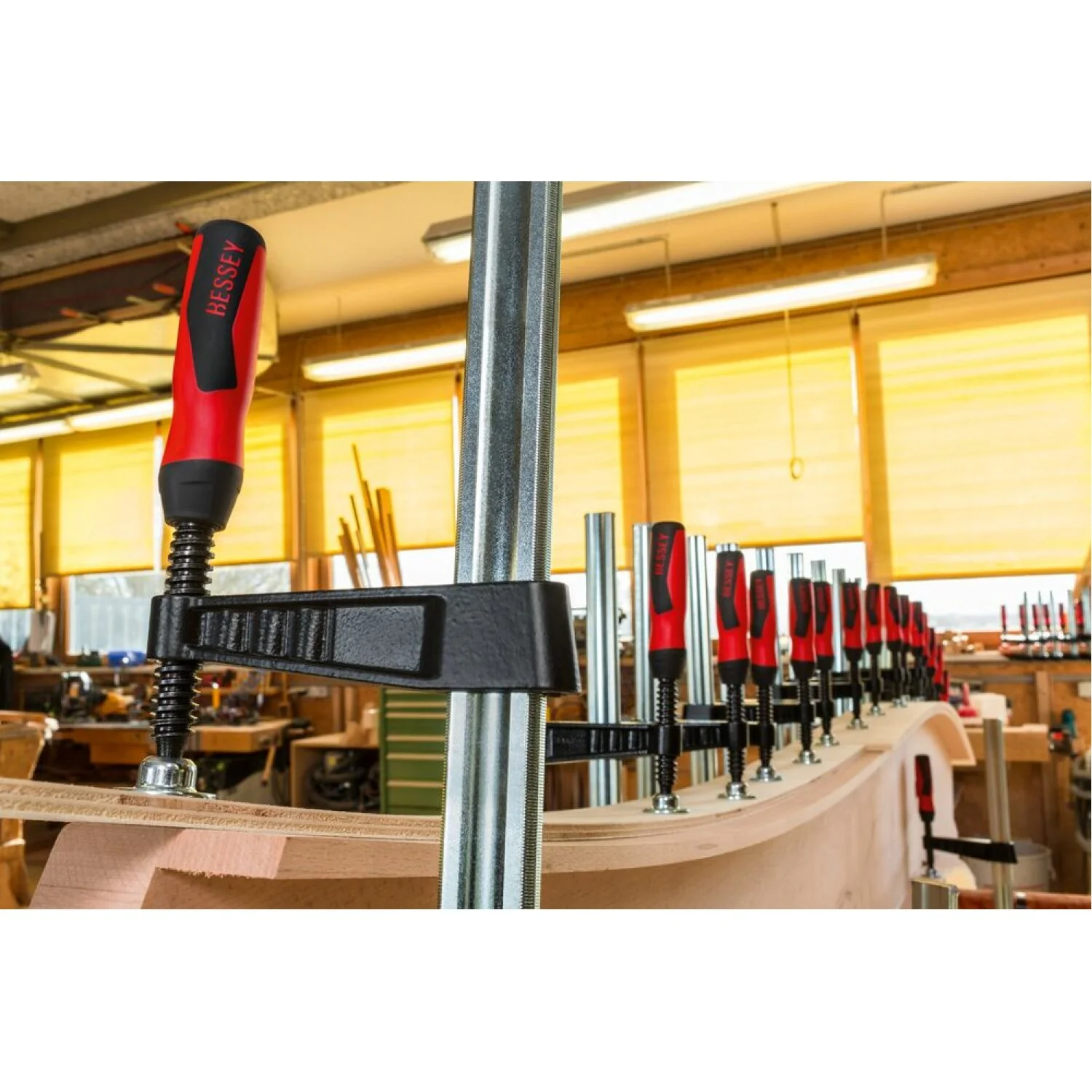 Bessey TGK4.579+2K Clamp, woodworking, F-style, 2K handle, replaceable pads, 4.5 In. x 79 In., 1540 lb - Image 5