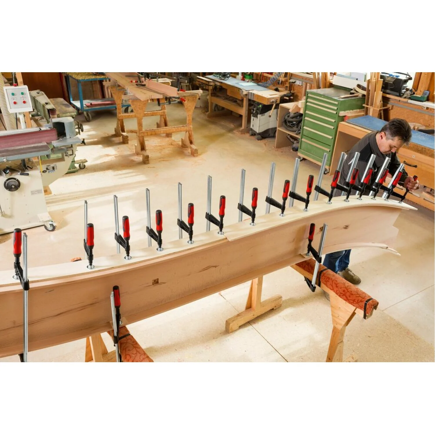 Bessey TGK4.579+2K Clamp, woodworking, F-style, 2K handle, replaceable pads, 4.5 In. x 79 In., 1540 lb - Image 7