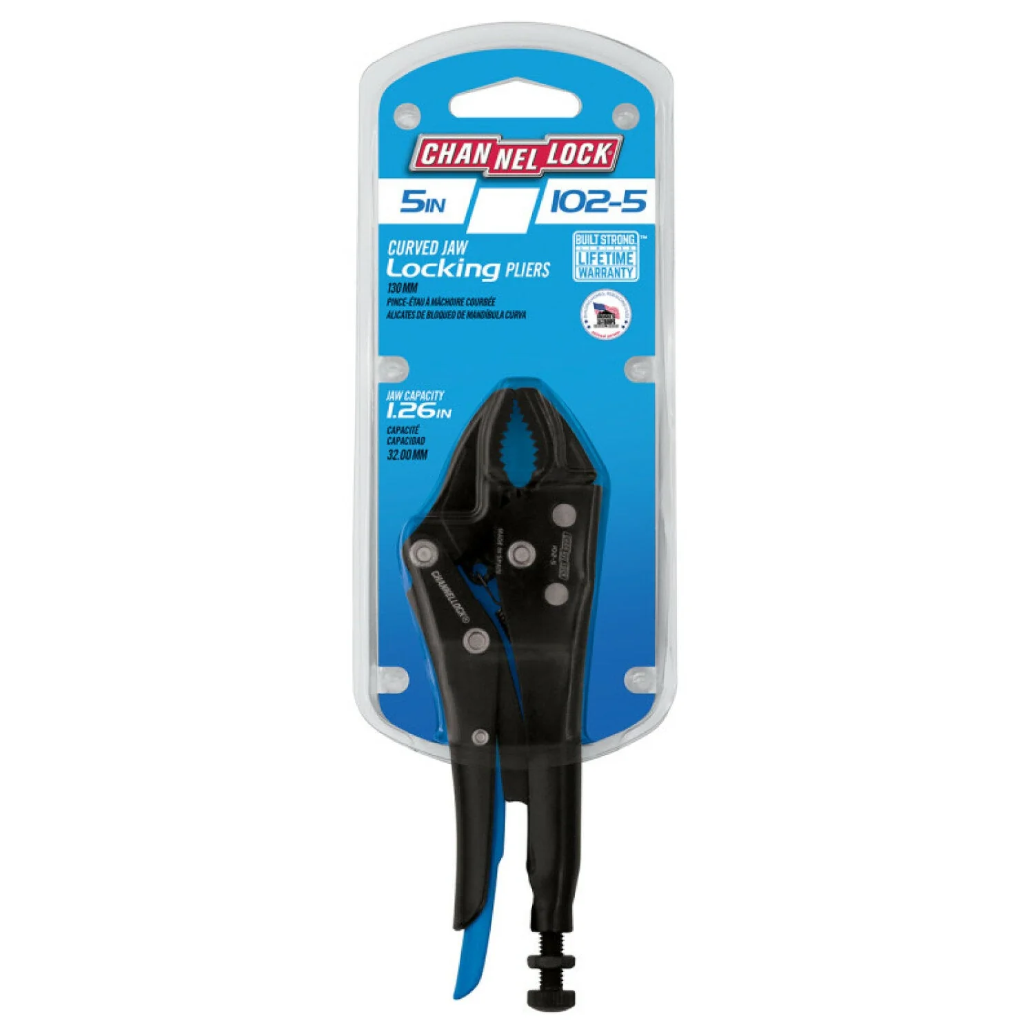 Channellock 102-5 5-inch Curved Jaw Locking Pliers w/ Cutter - Image 3