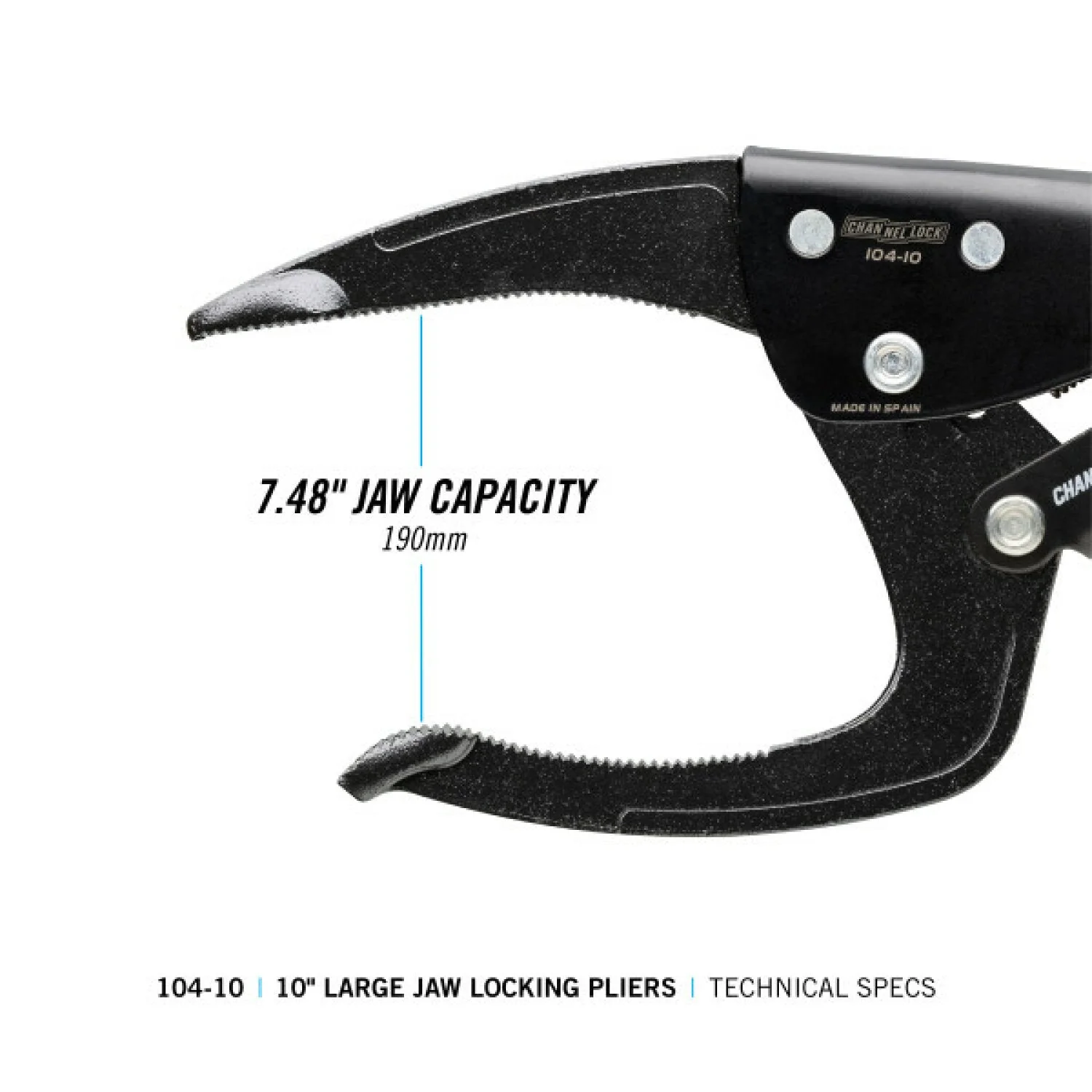 Channellock 104-10 10-Inch Large Jaw Locking Pliers - Image 3