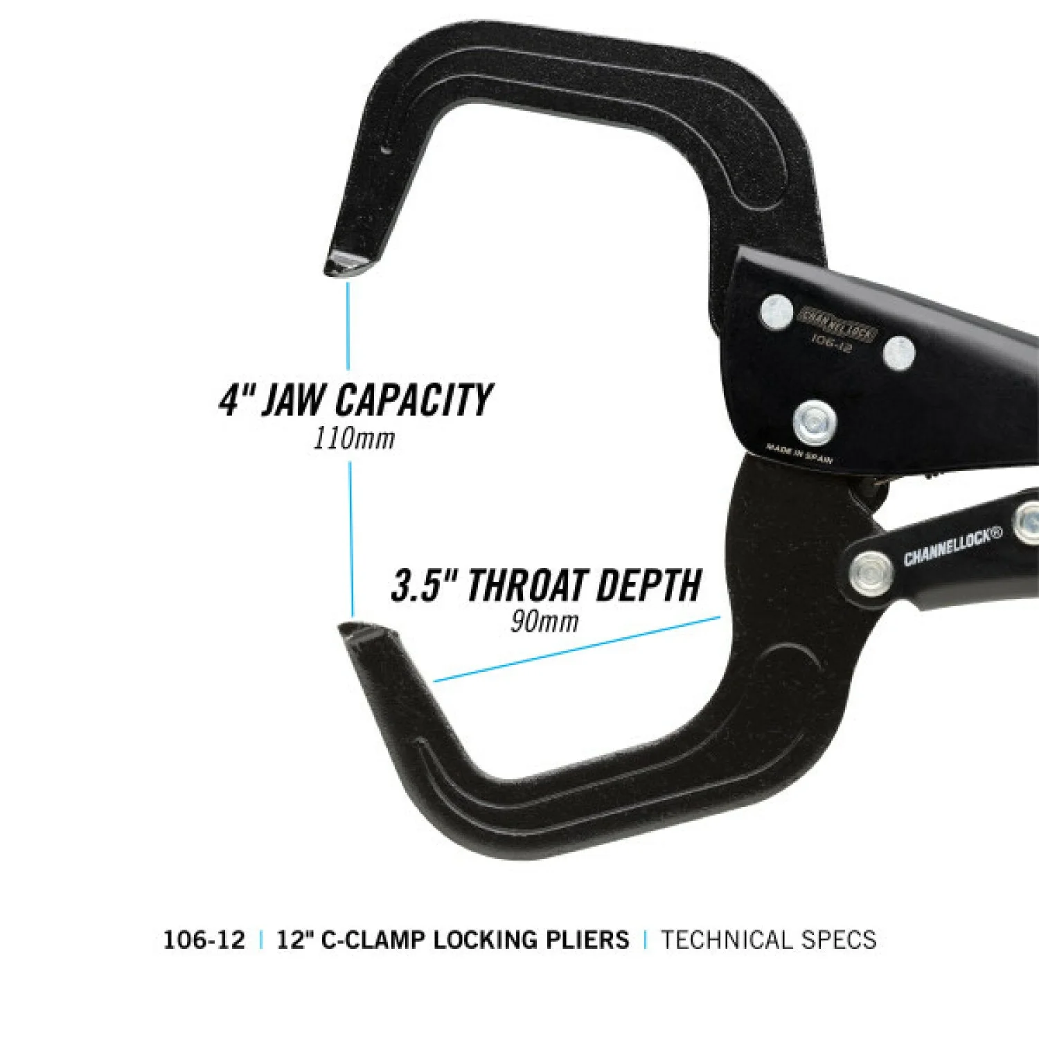 Channellock 106-12 12-Inch C-Clamp Locking Pliers - Image 4