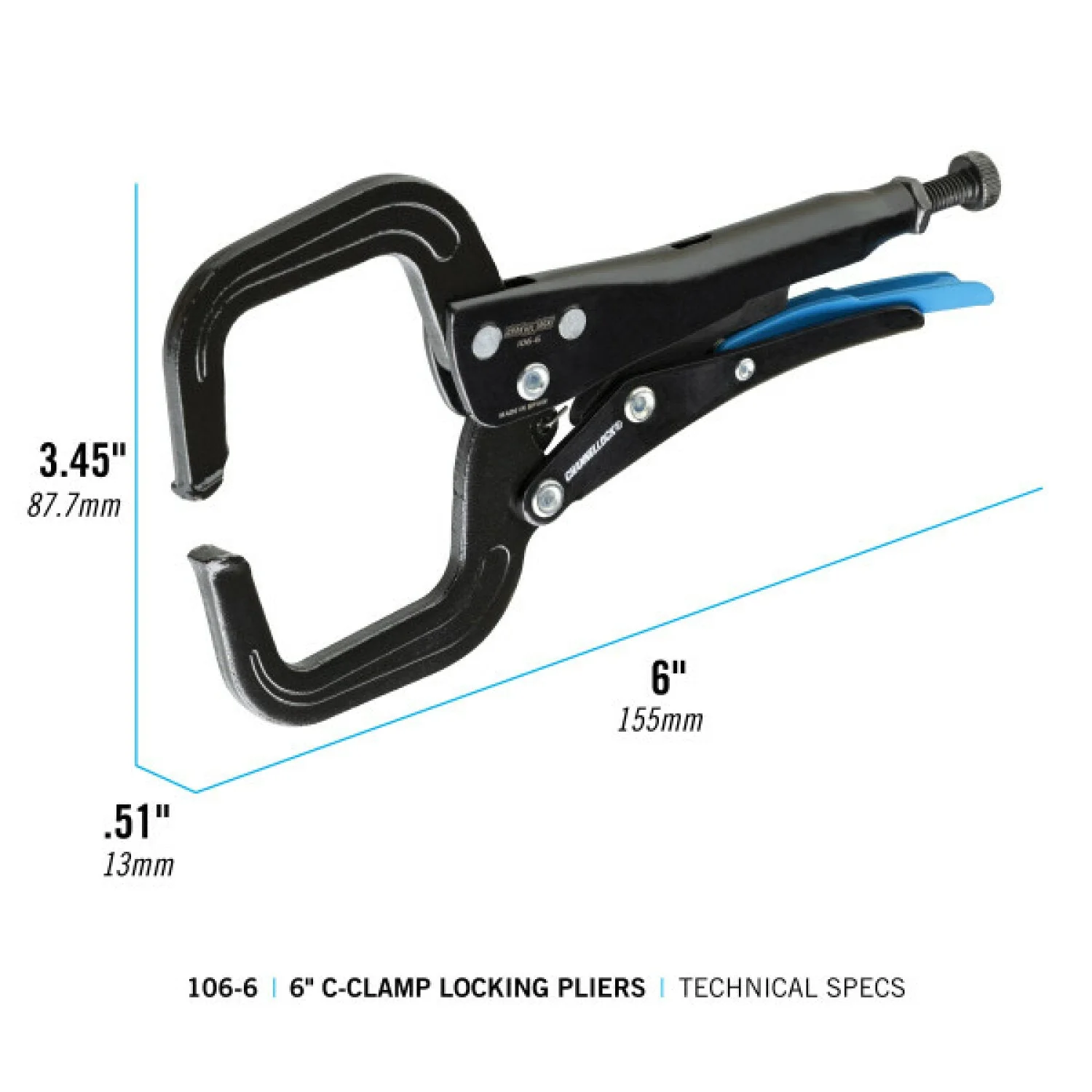 Channellock 106-6 6-inch C-Clamp Locking Pliers - Image 4