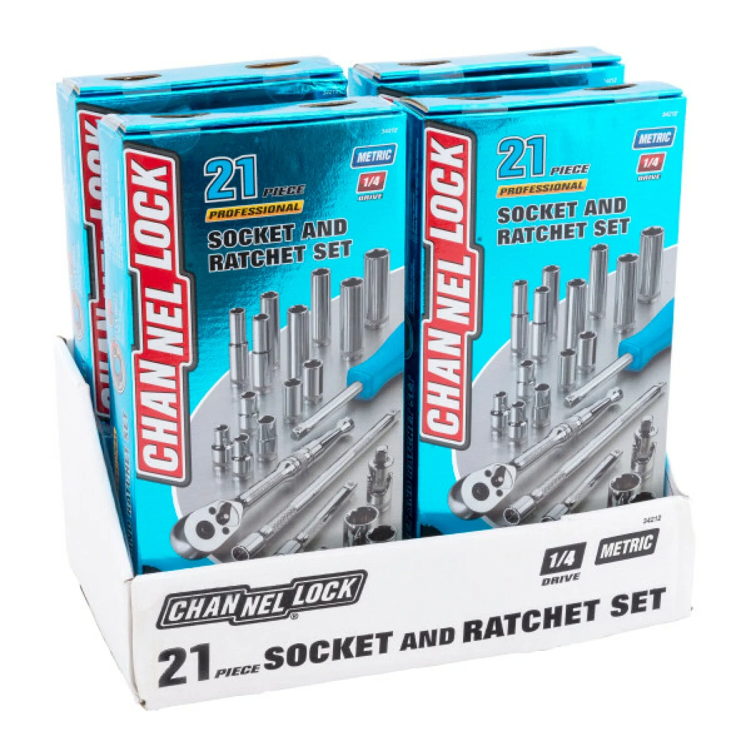 Channellock 34212 21pc 1/4" Metric Drive Socket Set - Image 4