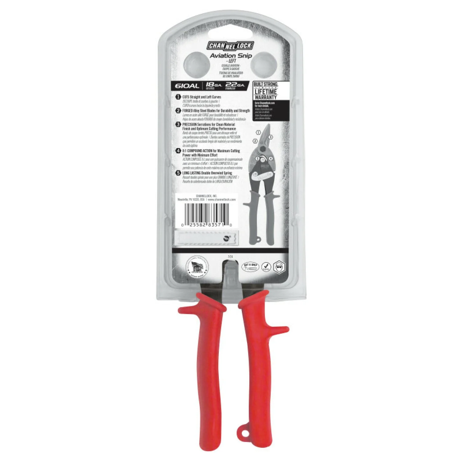 Channellock 610AL 10-inch Left Aviation Snip - Image 4