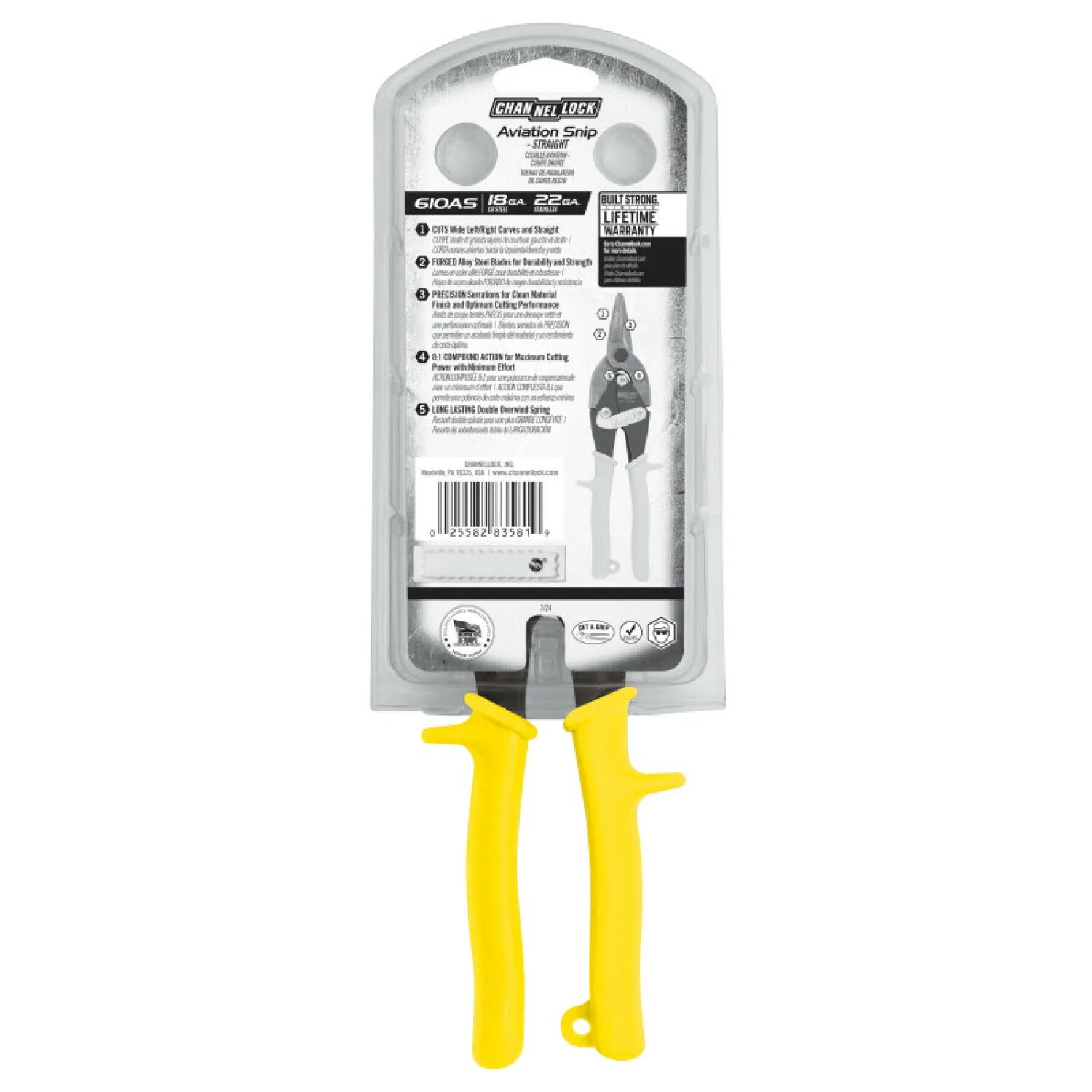 Channellock 610AS 10-inch Straight Aviation Snip - Image 3