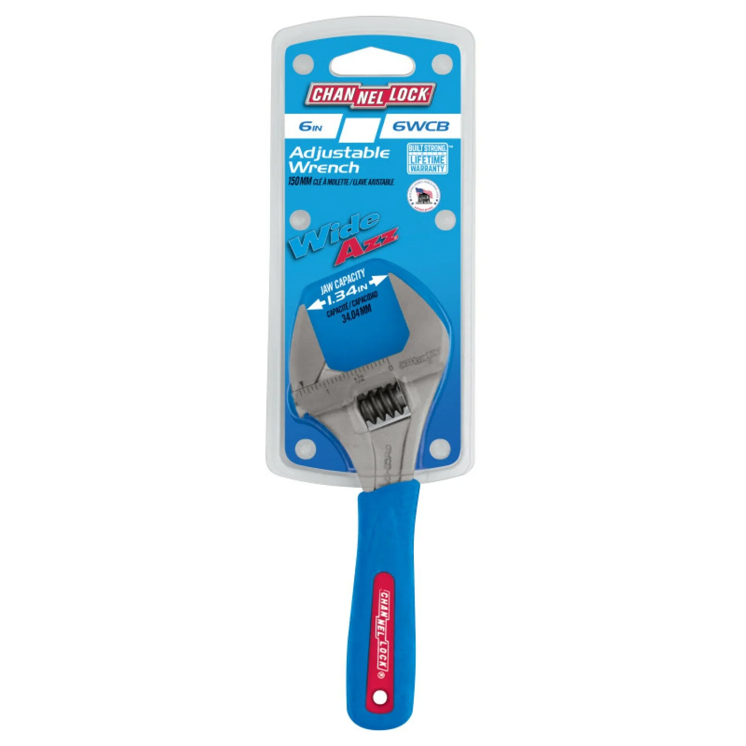 Channellock 6WCB 6-inch Code Blue Wideazz Adjustable Wrench - Image 3