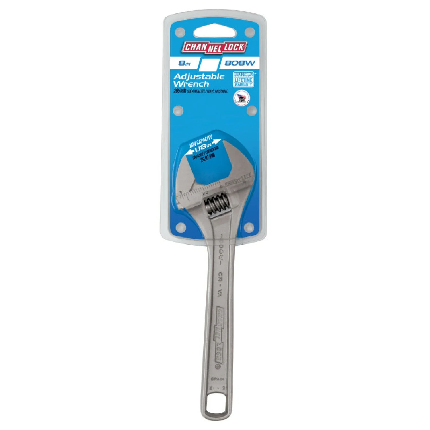 Channellock 808W 8-Inch Adjustable Wrench - Image 3