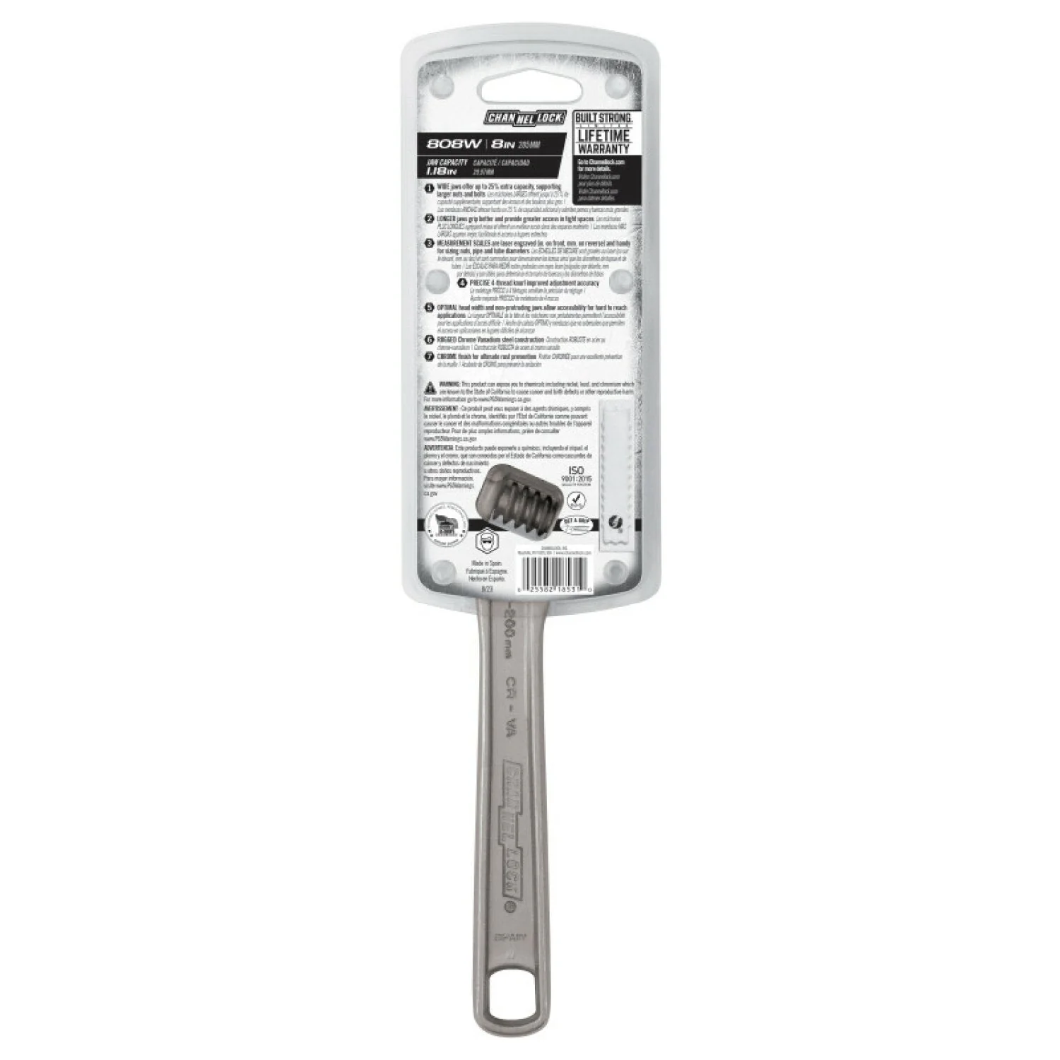 Channellock 808W 8-Inch Adjustable Wrench - Image 4