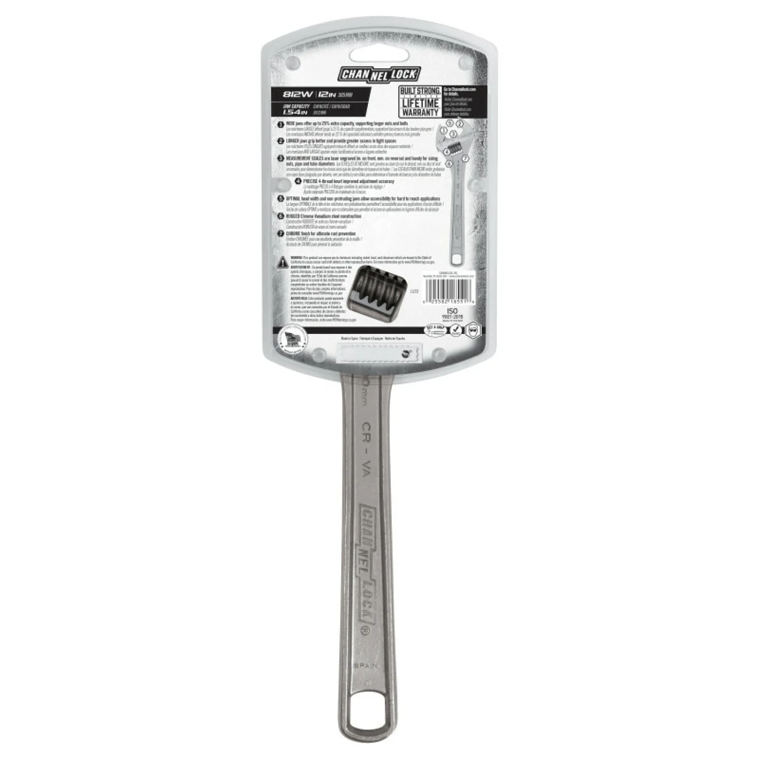 Channellock 812W 12-Inch Adjustable Wrench - Image 3