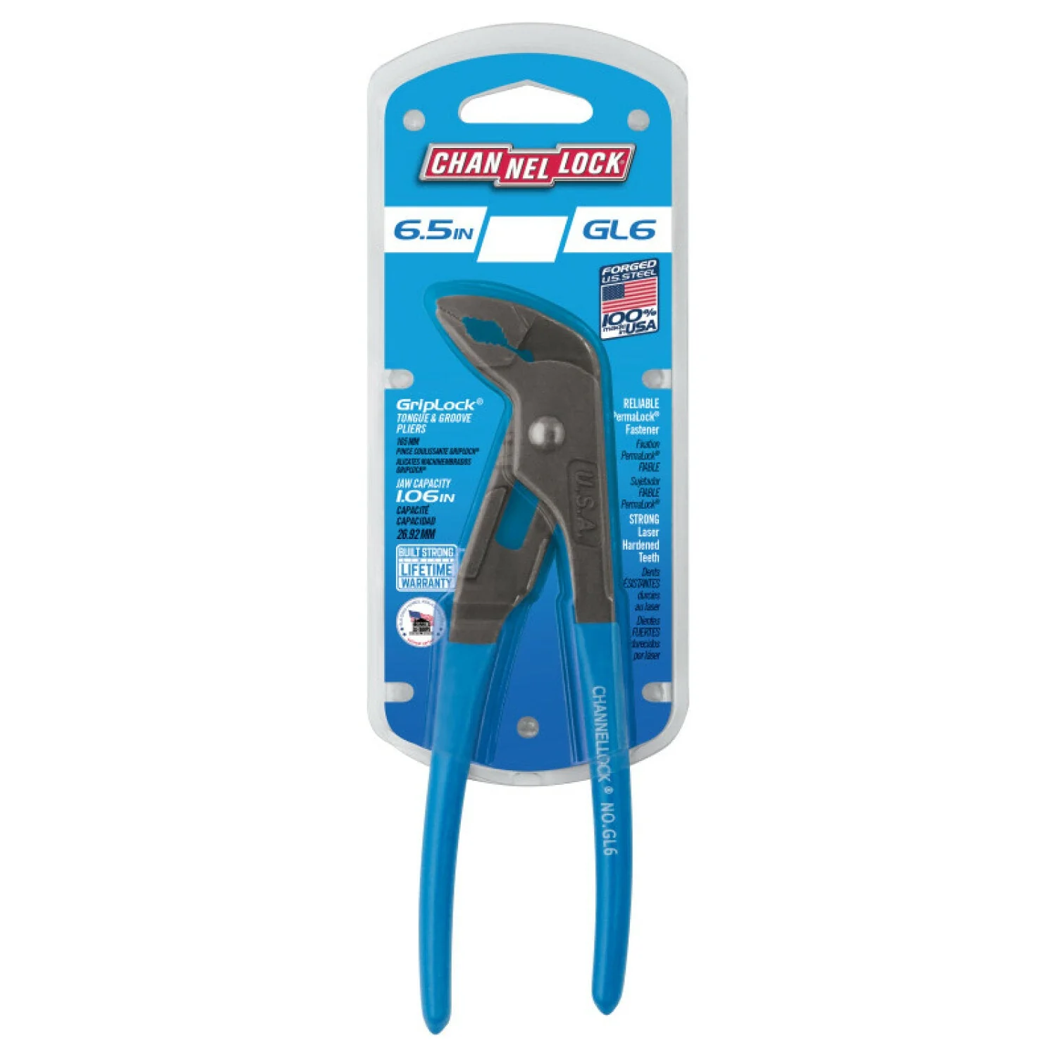 Channellock GL6 6.5-inch GRIPLOCK Tongue & Groove Pliers - Image 3