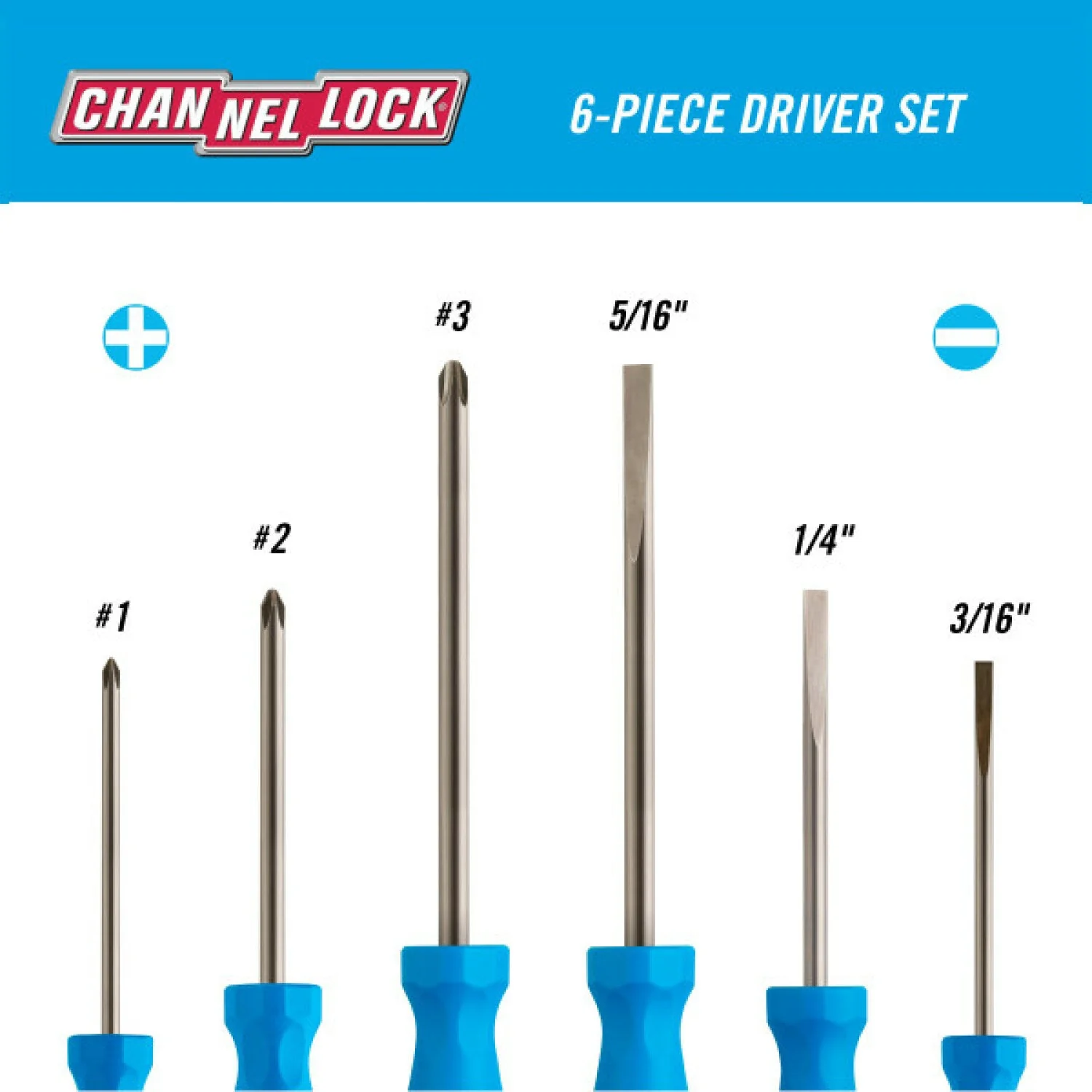 Channellock SD-6H 6PC Standard Screwdriver Set - Image 3