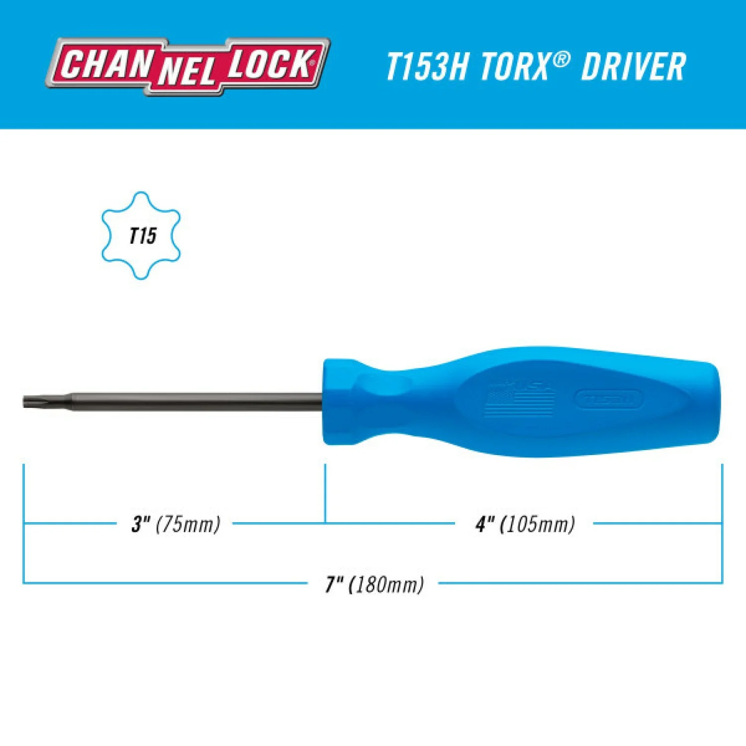 Channellock T153H TORX T15 X 3-Inch Professional Screwdriver - Image 5