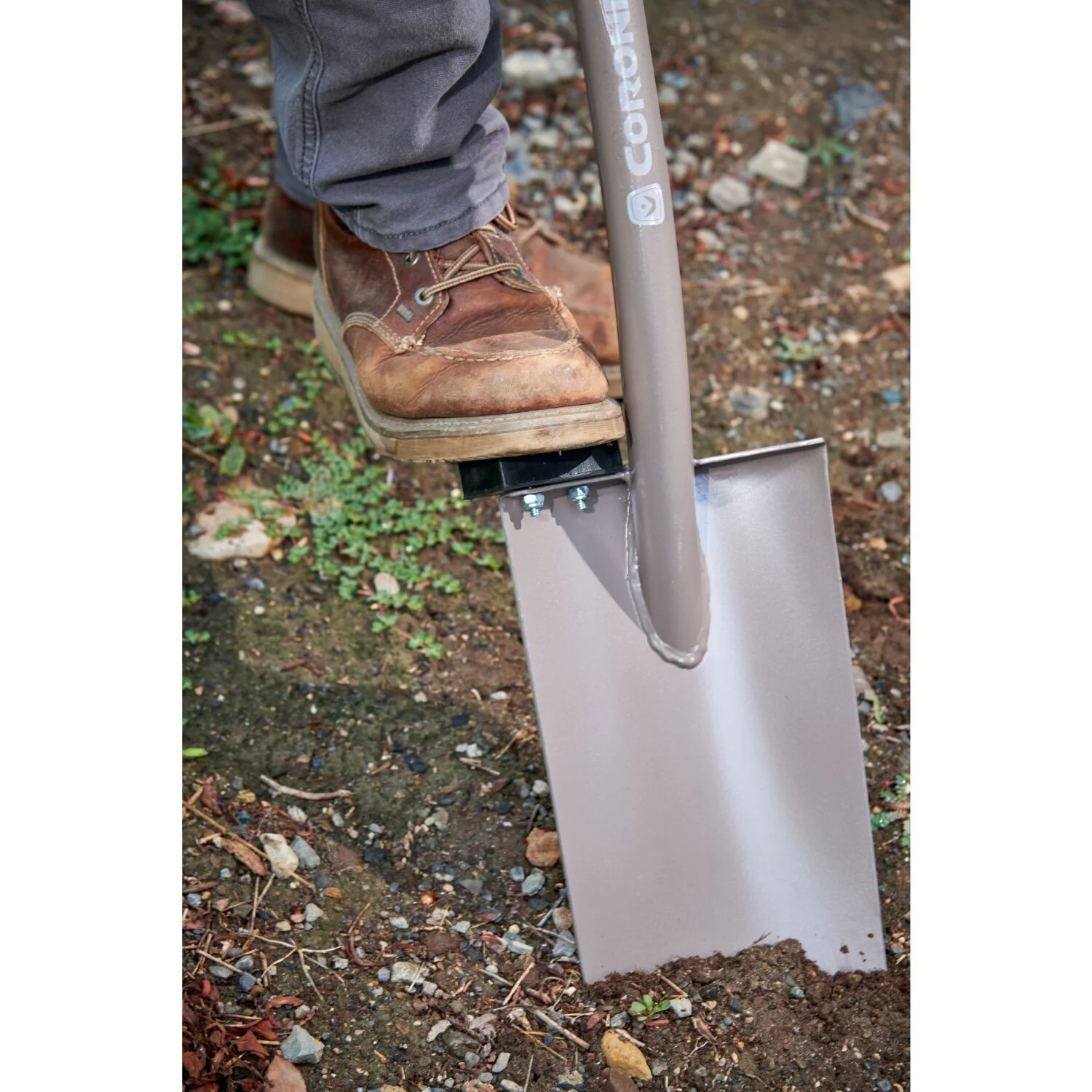 Corona AS 90010 All-Steel 12-Gauge 12 in. Straight Blade Shovel, D-Grip Steel Handle - Image 2