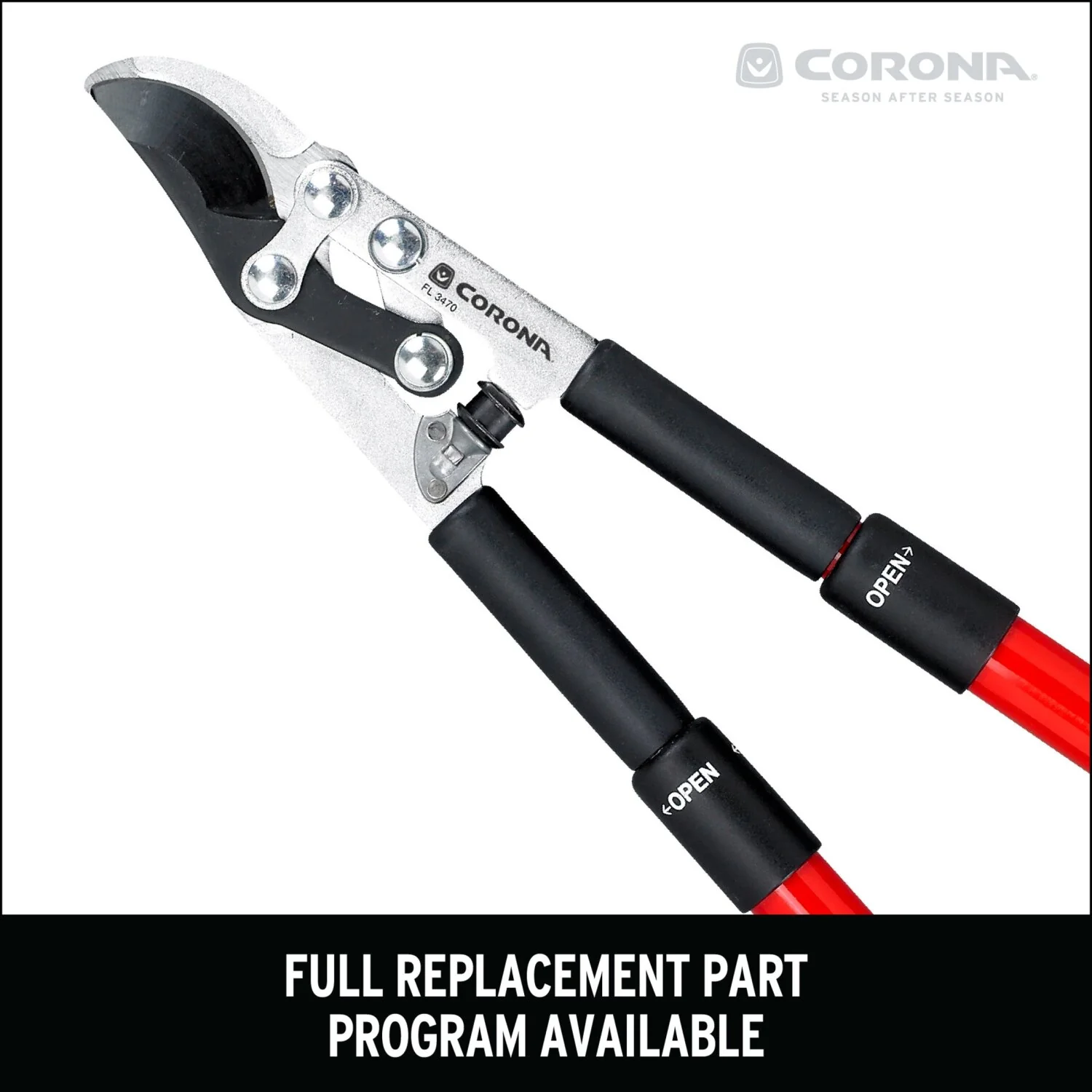 Corona FL 3470 EasyCUT Extendable Bypass Lopper, 21 in. to 33 in., 1-1/2 in. Cut Capacity - Image 2