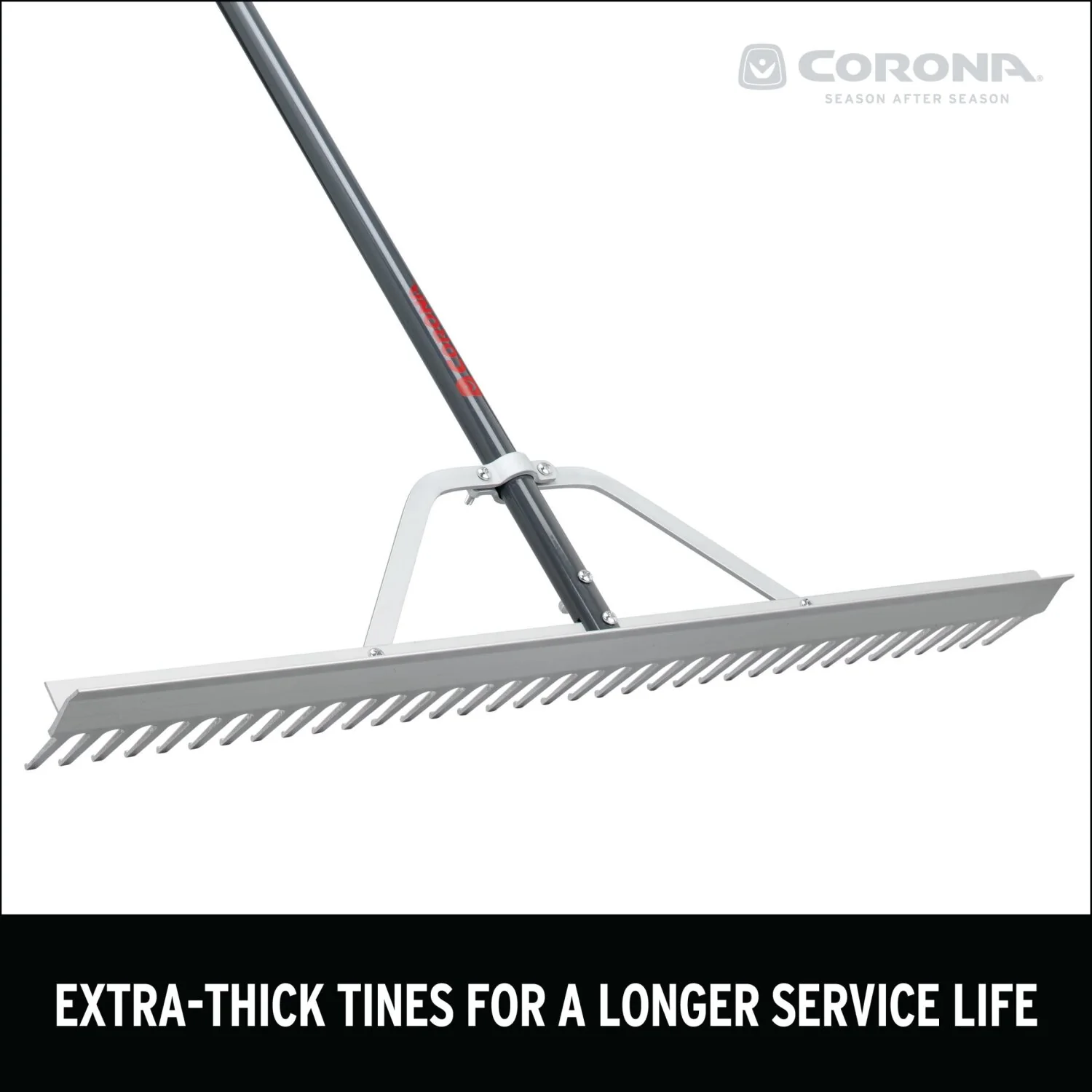 Corona RK16630 Full Aluminum Landscape Rake, 36 in. Head, 36 Tines, Poly Grip - Image 6