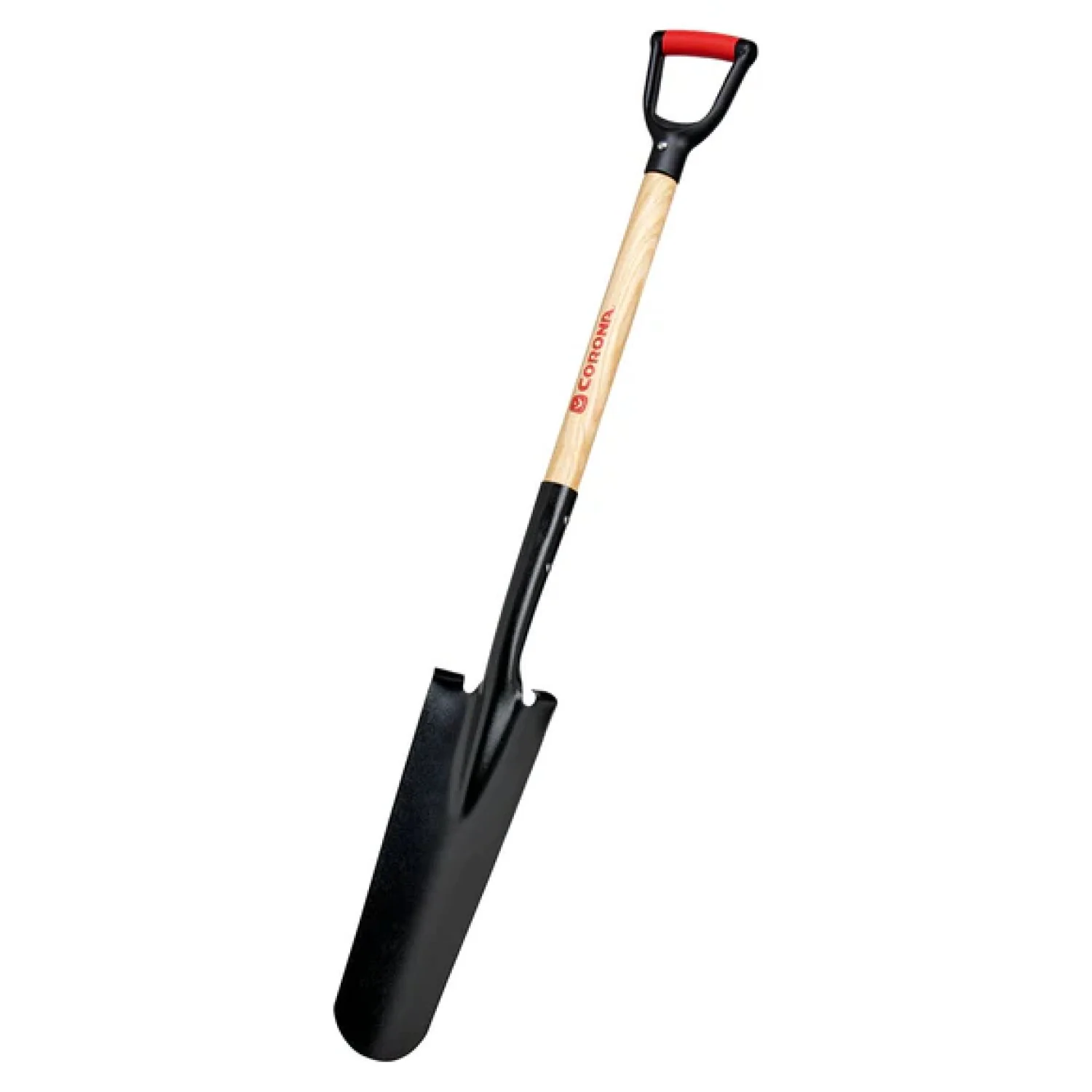 Corona SS 28010 Drain Spade Shovel, 15-Gauge, 30 in. Wood D-Grip Handle - Image 3