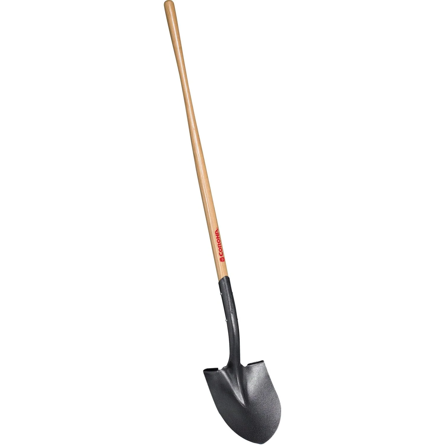Corona SS 60000 Closed-Back, Round Point Shovel, 14-Gauge, 12 in. Head, 48 in. Wood Handle