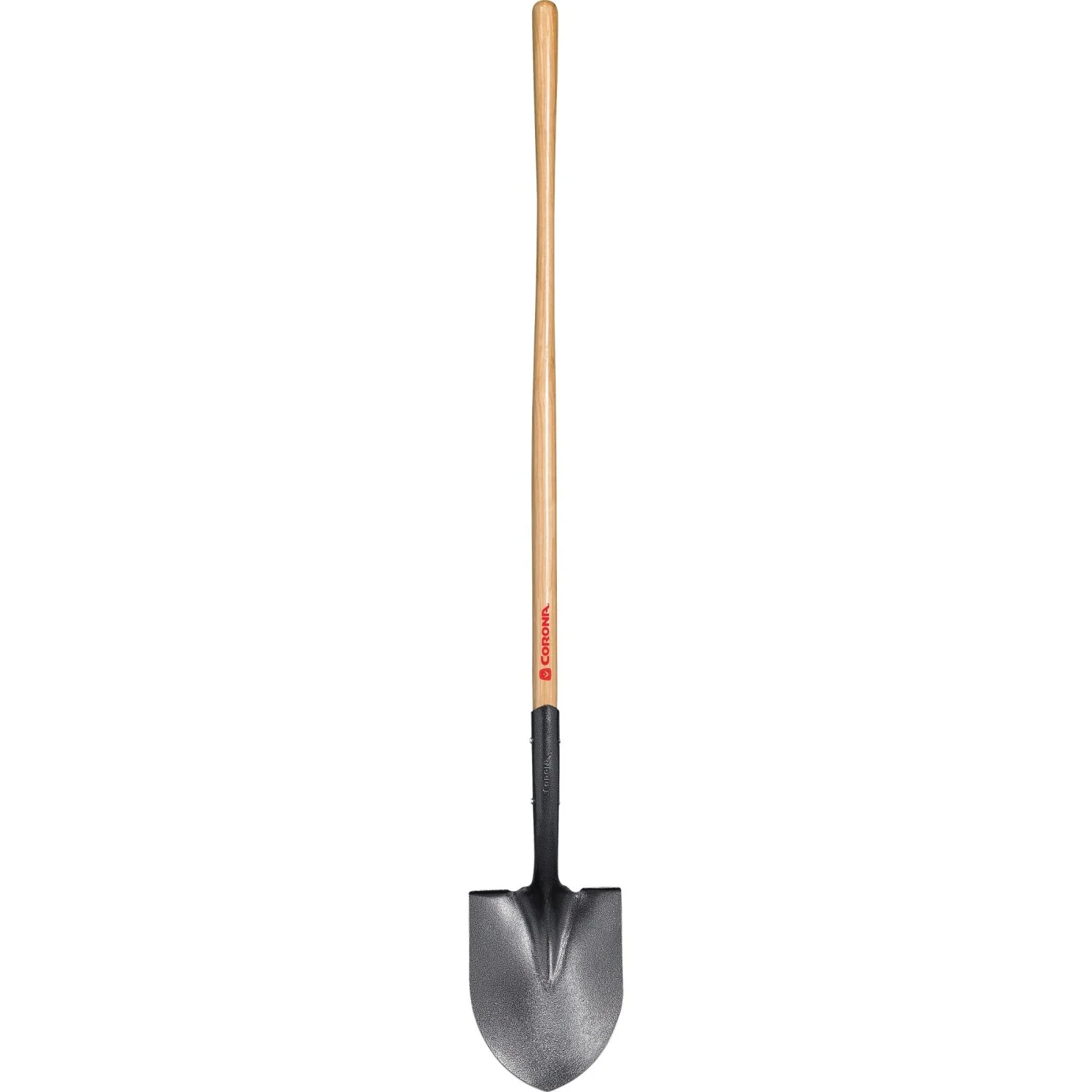 Corona SS 60000 Closed-Back, Round Point Shovel, 14-Gauge, 12 in. Head, 48 in. Wood Handle - Image 2