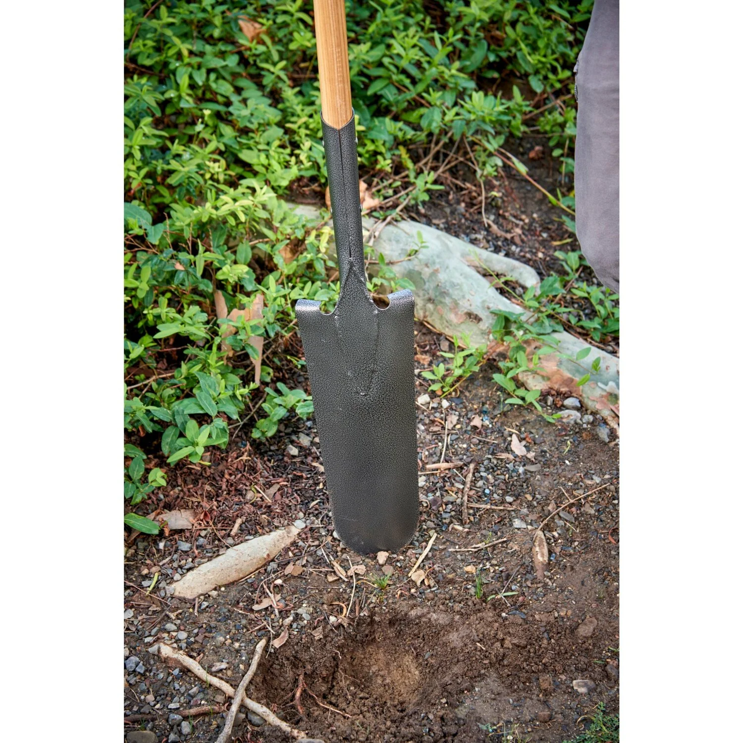 Corona SS 62000 Closed-Back, Drain Spade Shovel, 14-Gauge, 12 in. Head, 48 in. Wood Handle - Image 2