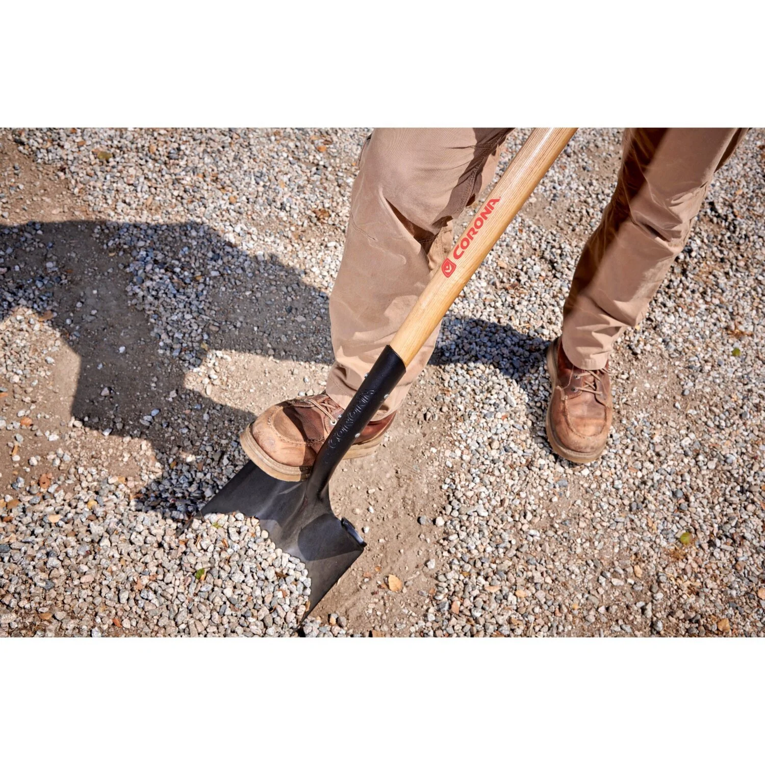 Corona SS 66000 Square Point Shovel, 14-Gauge 11 In Head 48 In Wood Handle - Image 3