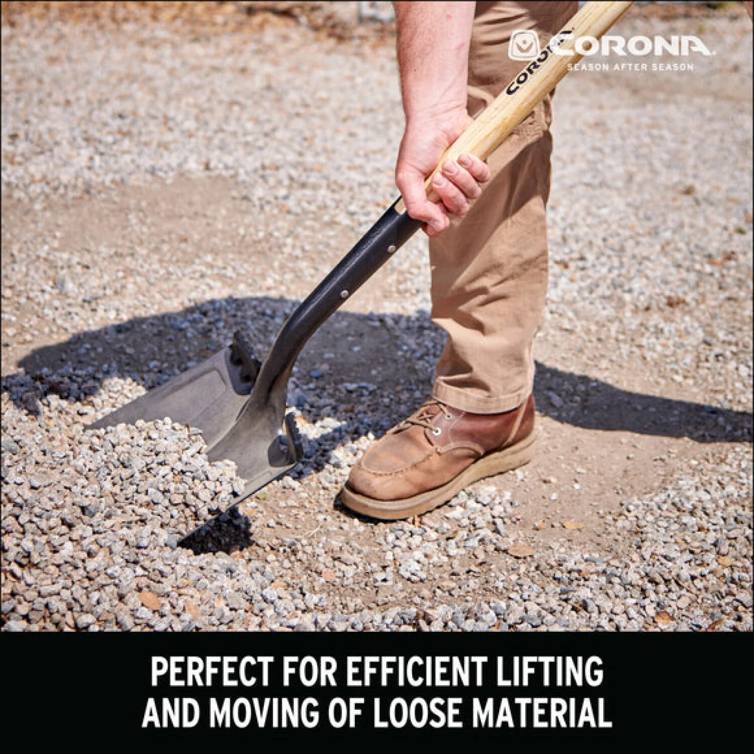 Corona SS16001 Square Point Hardwood D Grip Shovel, 14 Gauge - Image 10