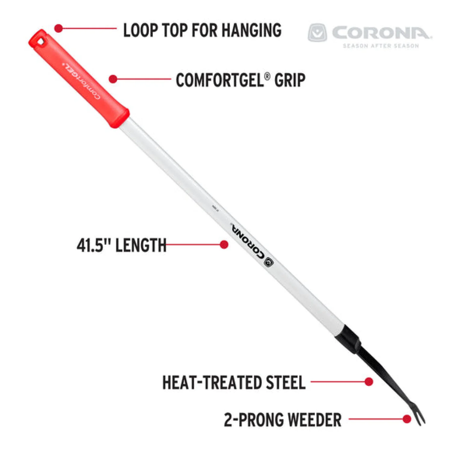 Corona GT 3254 · EXTENDED REACH 2-Prong Weeder with ComfortGEL® Grip - Image 3