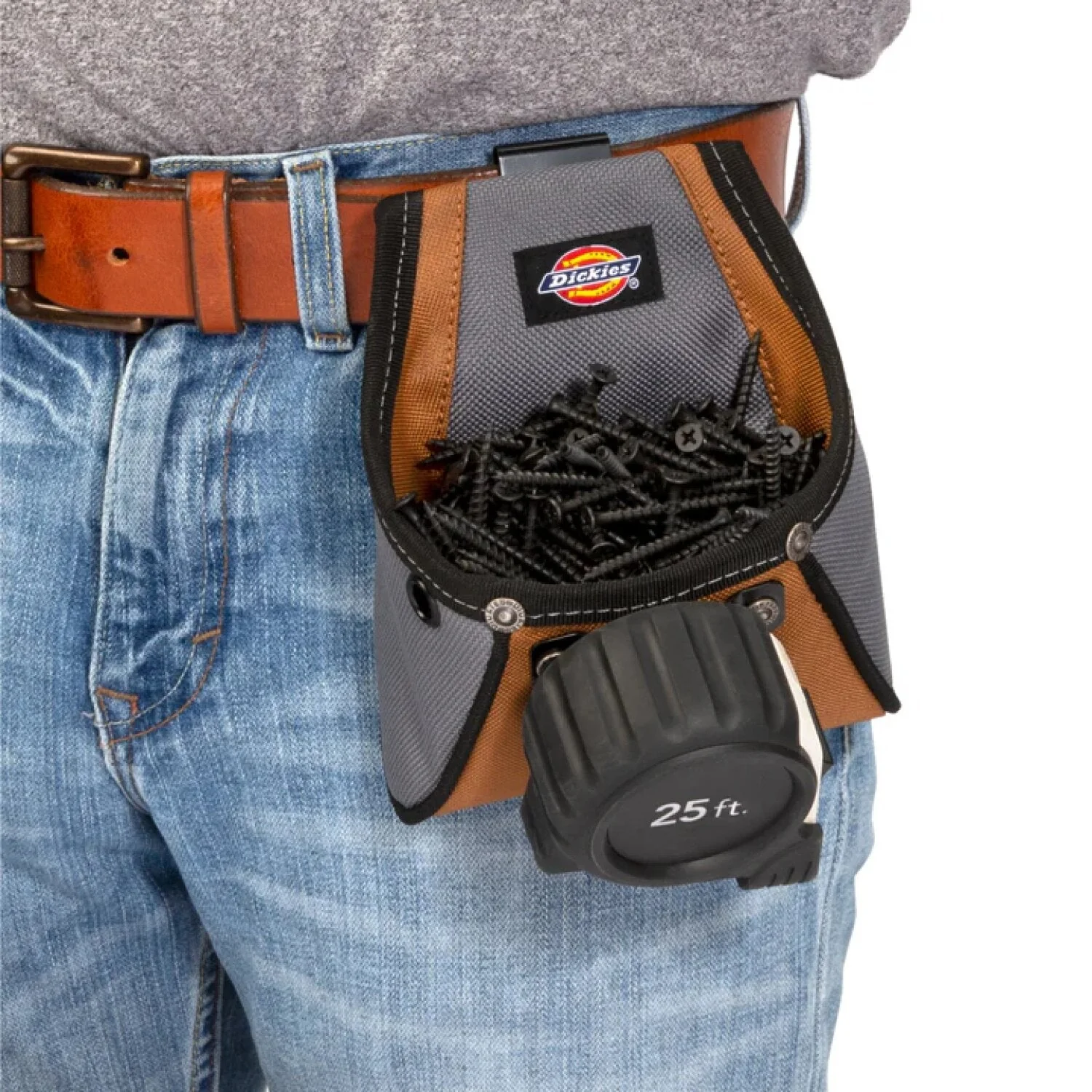 Dickies 57101 Rigid Nail / Screw Work Pouch with Tape Measure Clip - Image 5