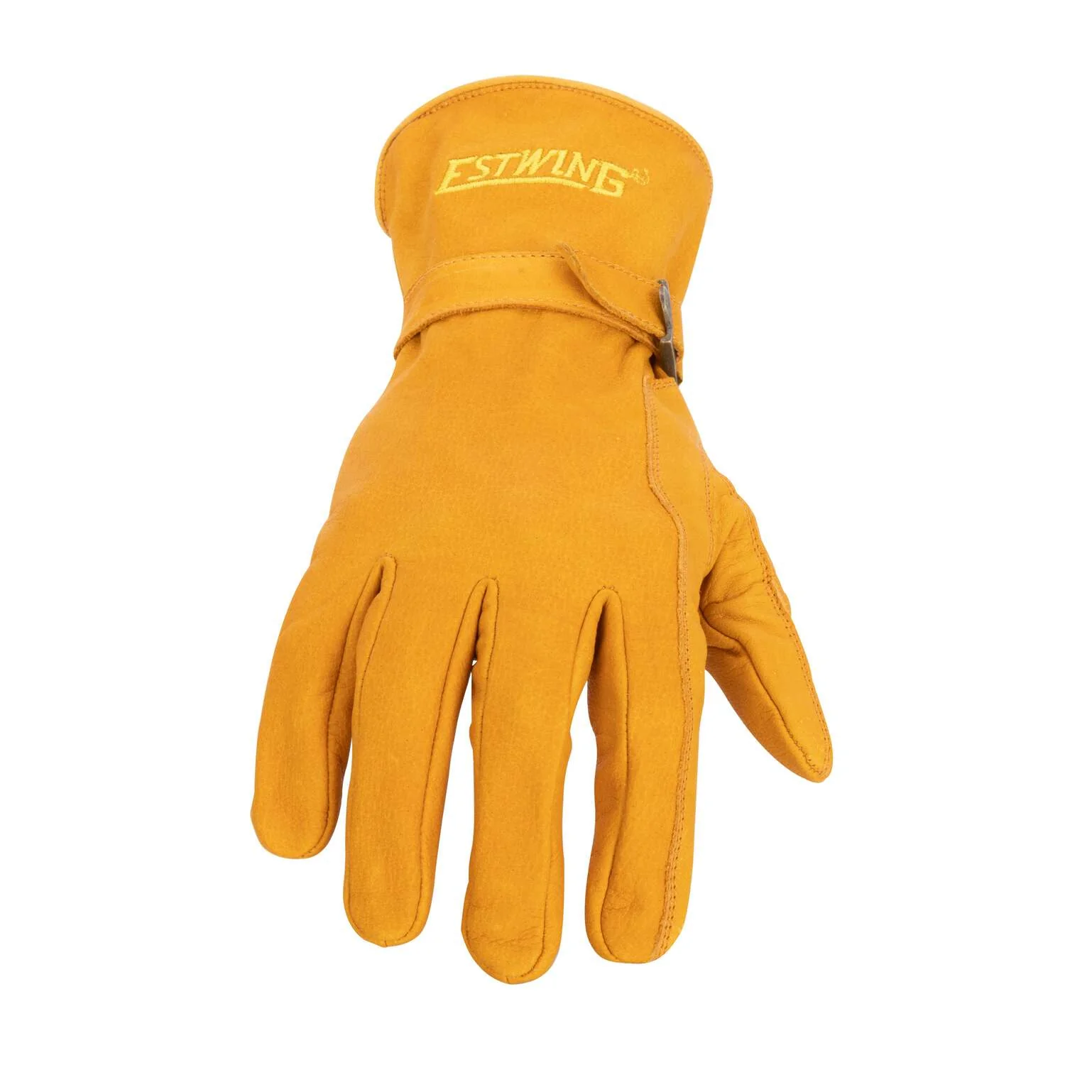 Estwing EWADJLD0811 Classic Leather Driver Work Glove with Adjustable Wrist Strap in Russet Brown, X-Large