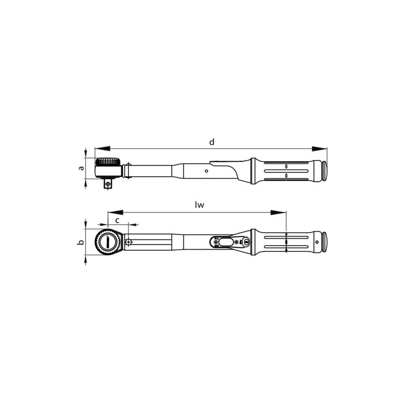 Gedore 7601530 Torque wrench TORCOFIX K 1/2" 20-100 Nm - Image 2