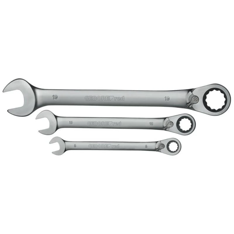 Gedore R07205005 Combination Ratchet Spanner 8-19 mm 5 Piece - Image 2