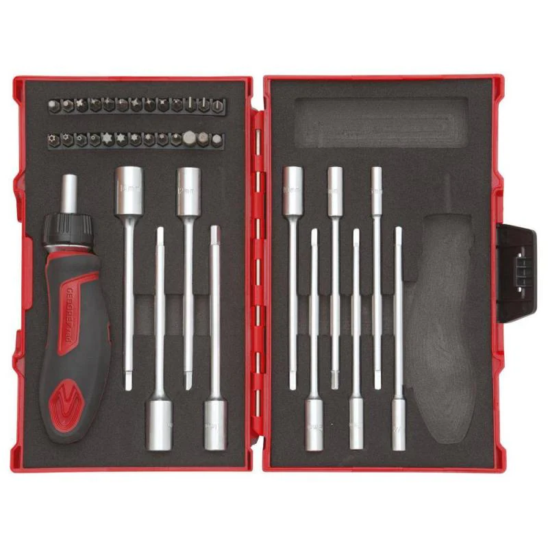 Gedore R49005037 Tool Set With T - Handle Ratchet 1/4" Drive 37 Pcs - Image 5