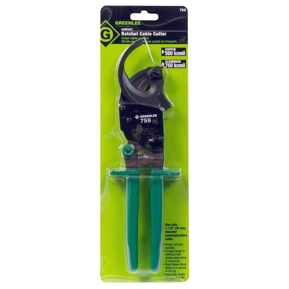 Greenlee 759 Compact Ratchet Cable Cutter - Image 3