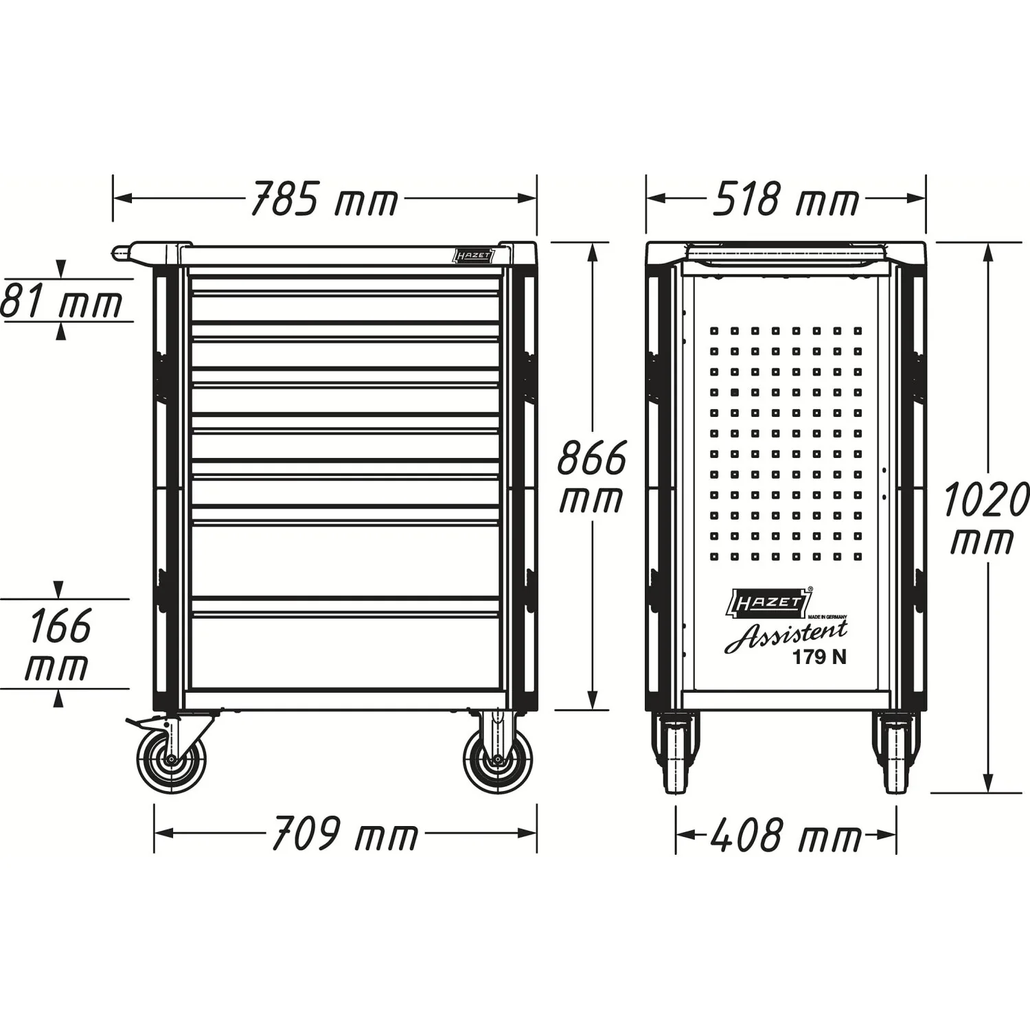 Hazet 179N-8/228 Tool trolley 228-pieces ∙ 8 Drawers total - Image 11